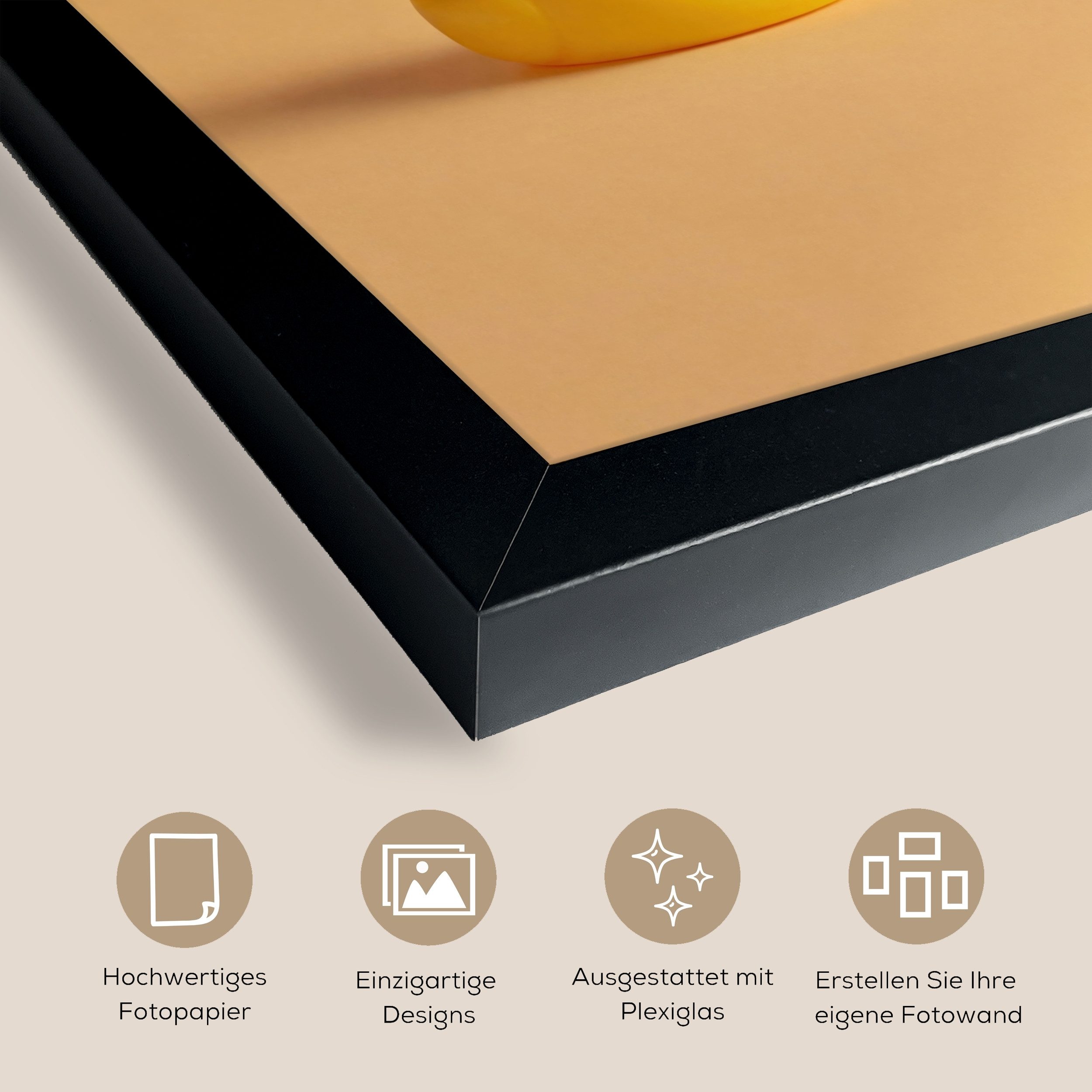 MuchoWow Poster Gummi-Ente - Handtuch - Farbenfroh, (1 St), Bilderrahmen, Zimmer Deko, Bild für Wohnzimmer, 20x30 cm
