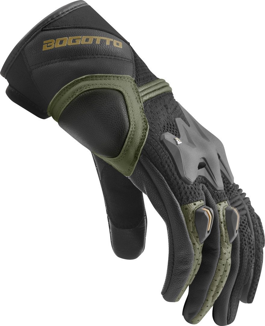 Bogotto Motorradhandschuhe Xatran perforierte Motorrad Handschuhe Atmungsaktiv protektoren – Bild 4 von 5