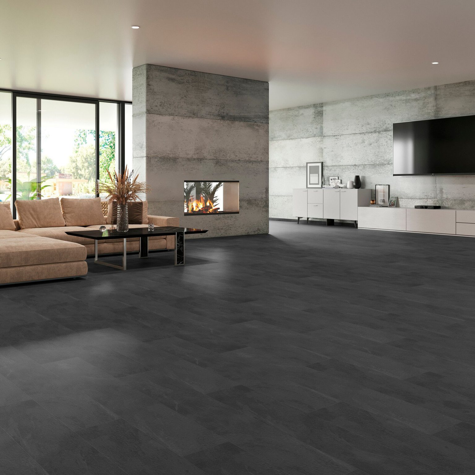 tilo Vinylboden tilo tilo Vinyl ELEGANTO Fliese, 1210 x 288 x 10 mm, NKL 33, NS 0,55 mm, mit Fase, inkl. Kork-Trittscha