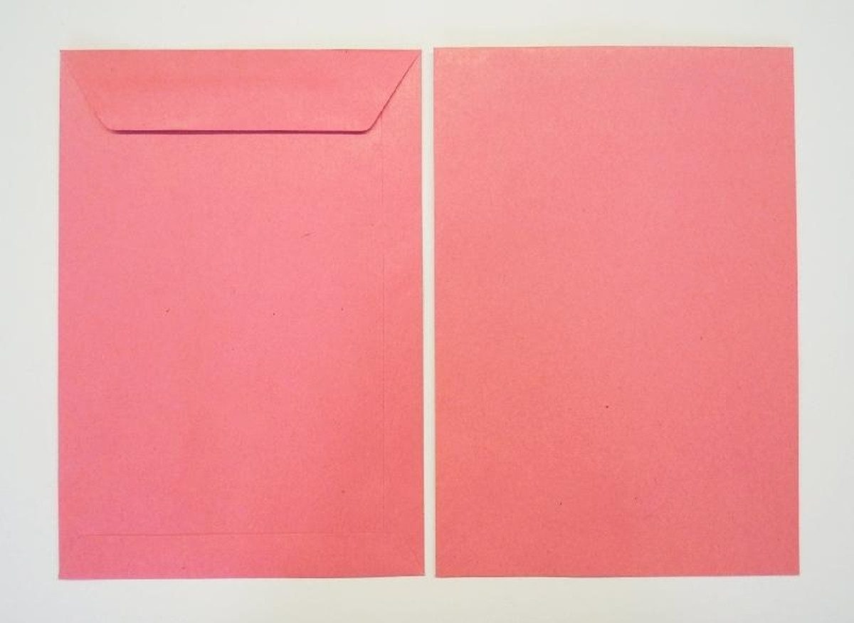 Blanke Briefhüllen Versandtasche Versandtaschen 176x250mm (DIN B5) 80g/qm gummiert VE=500 St. rot.