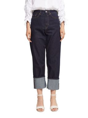Esprit Collection Bequeme Jeans Aufschlagjeans – gerade Passform, mittelhoher Bund