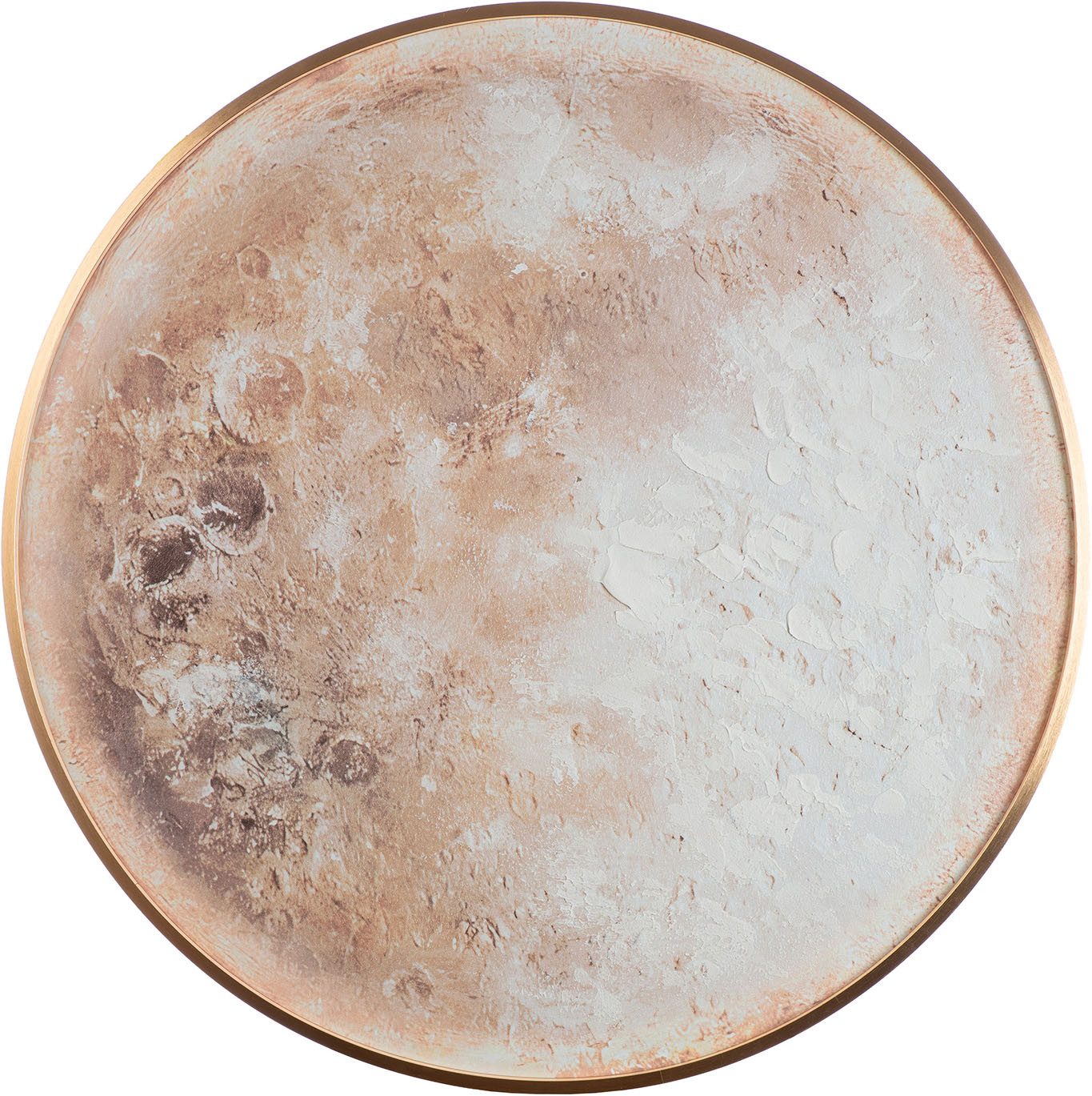 GILDE Metallbild Bild rund Moon, Weltraum (1 St)