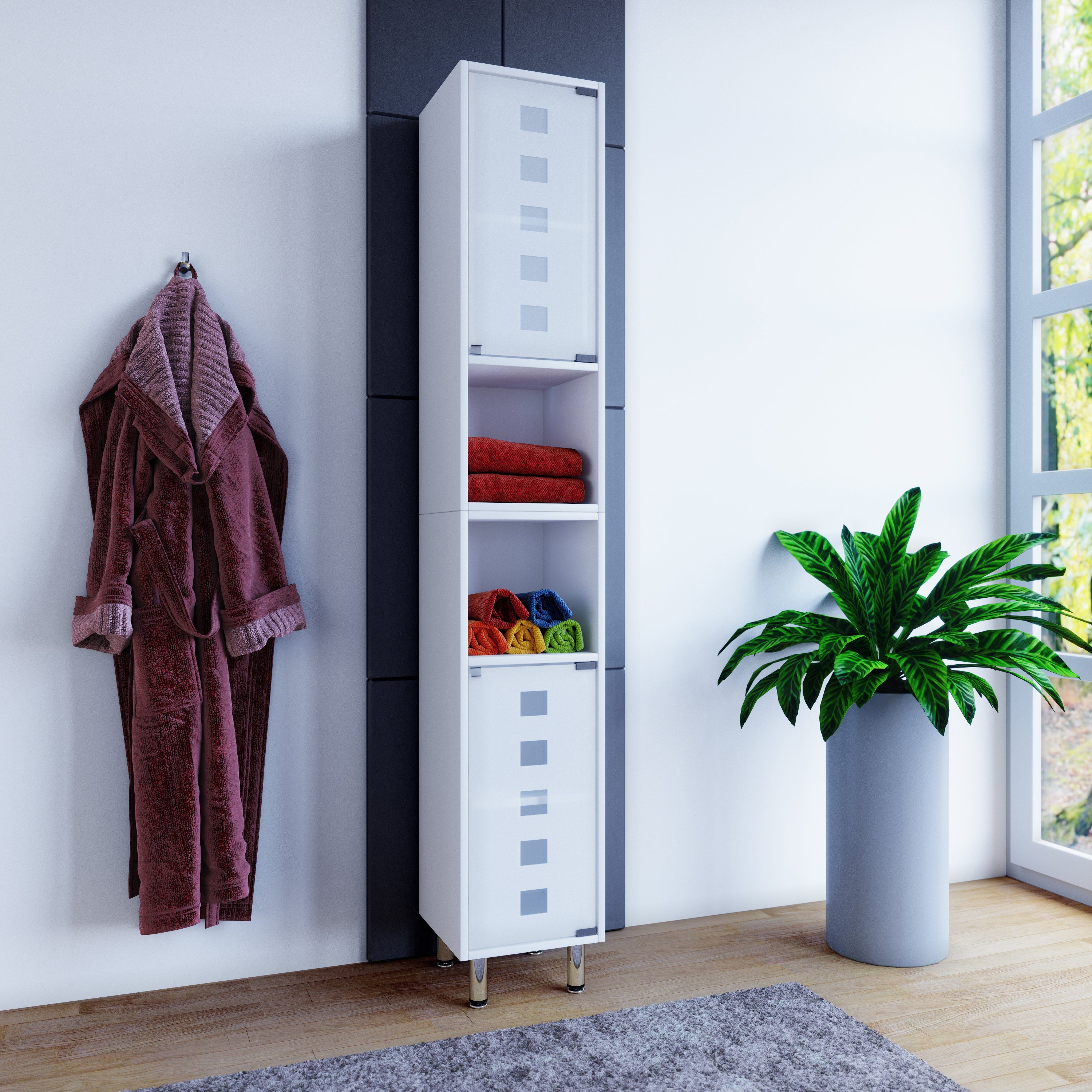 VCM Hochschrank Holz Badmöbel Hochschrank Schrank günstig online kaufen