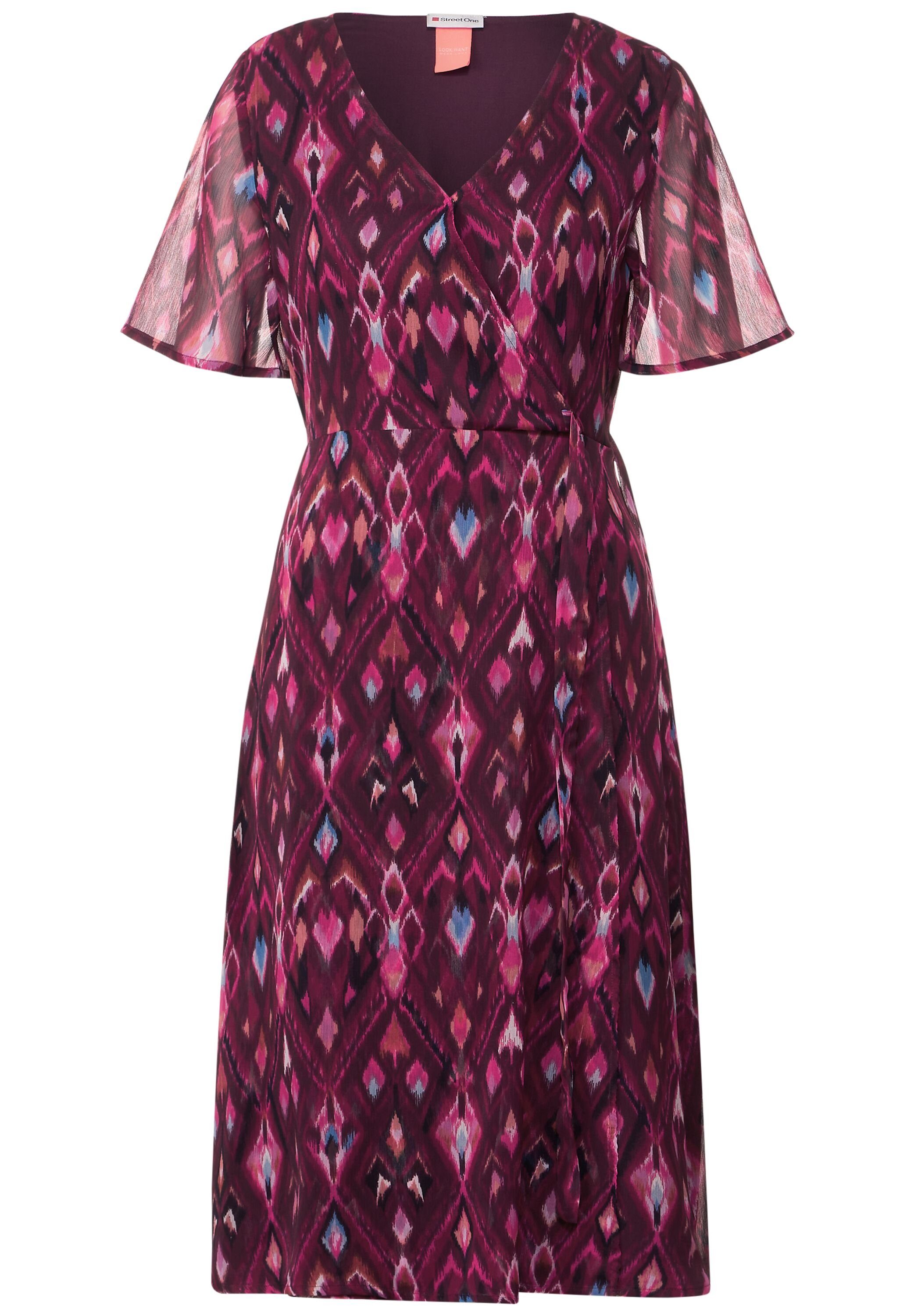 STREET ONE Maxikleid mit allover tamed berry Print