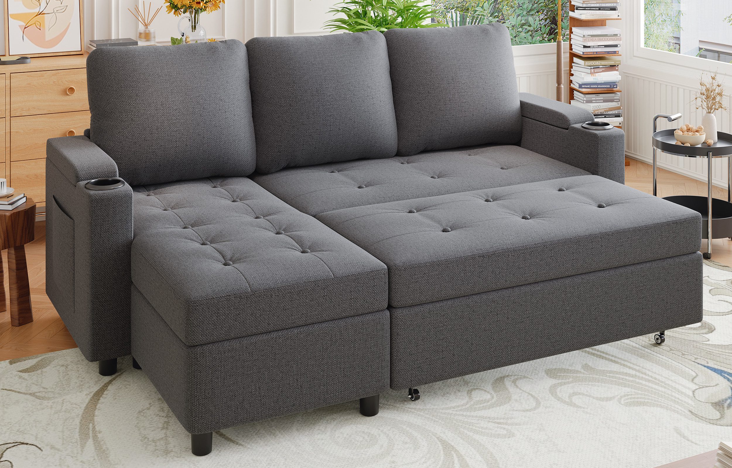 GUNJI Ecksofa L-shaped/U-shaped sofa with storage and sleeping functions