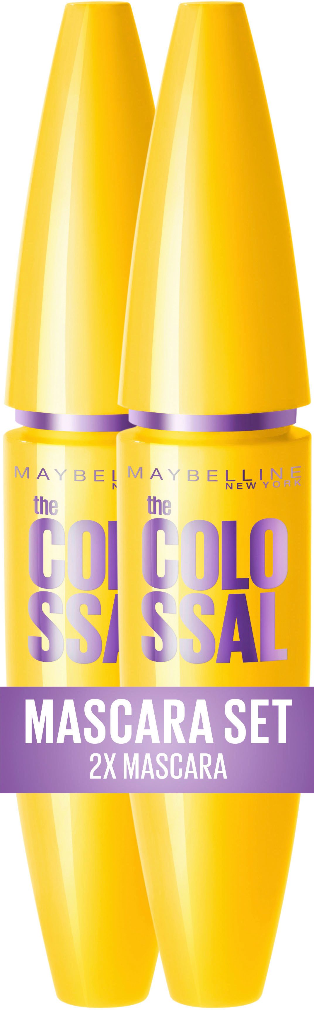 MAYBELLINE NEW YORK Mascara Maybelline New York Volum' Express The Colossal Mascara, 2-tlg., Wimperntusche, mit Collagen