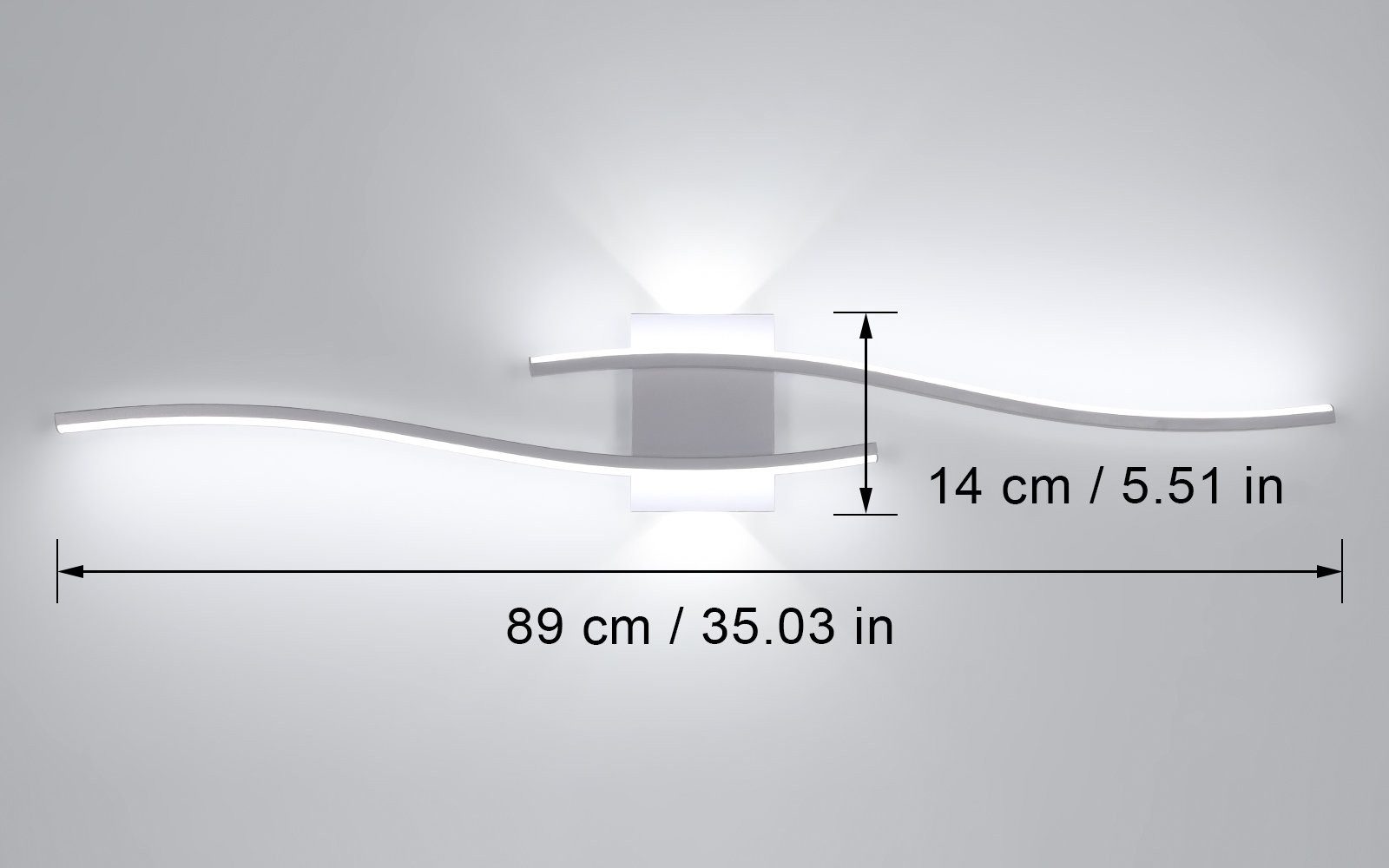 Goeco Wandleuchte Aluminium Wandleuchte,kreative Wandleuchte,89*14*5,5 cm,2 günstig online kaufen