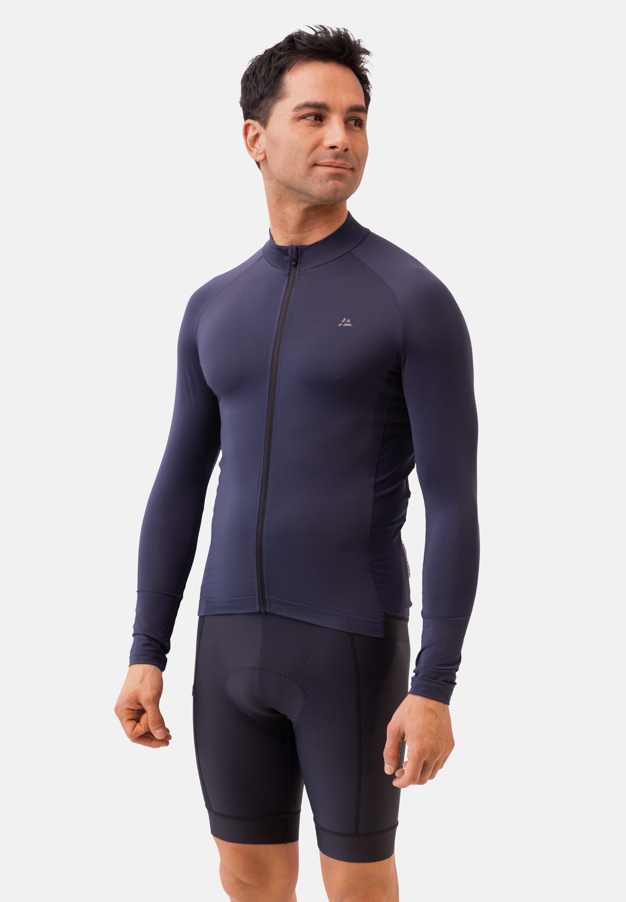 DANISH ENDURANCE Langarmshirt Cycling LS Langarm Radtrikot mit Reißverschluss & Taschen, Schnelltrocknend