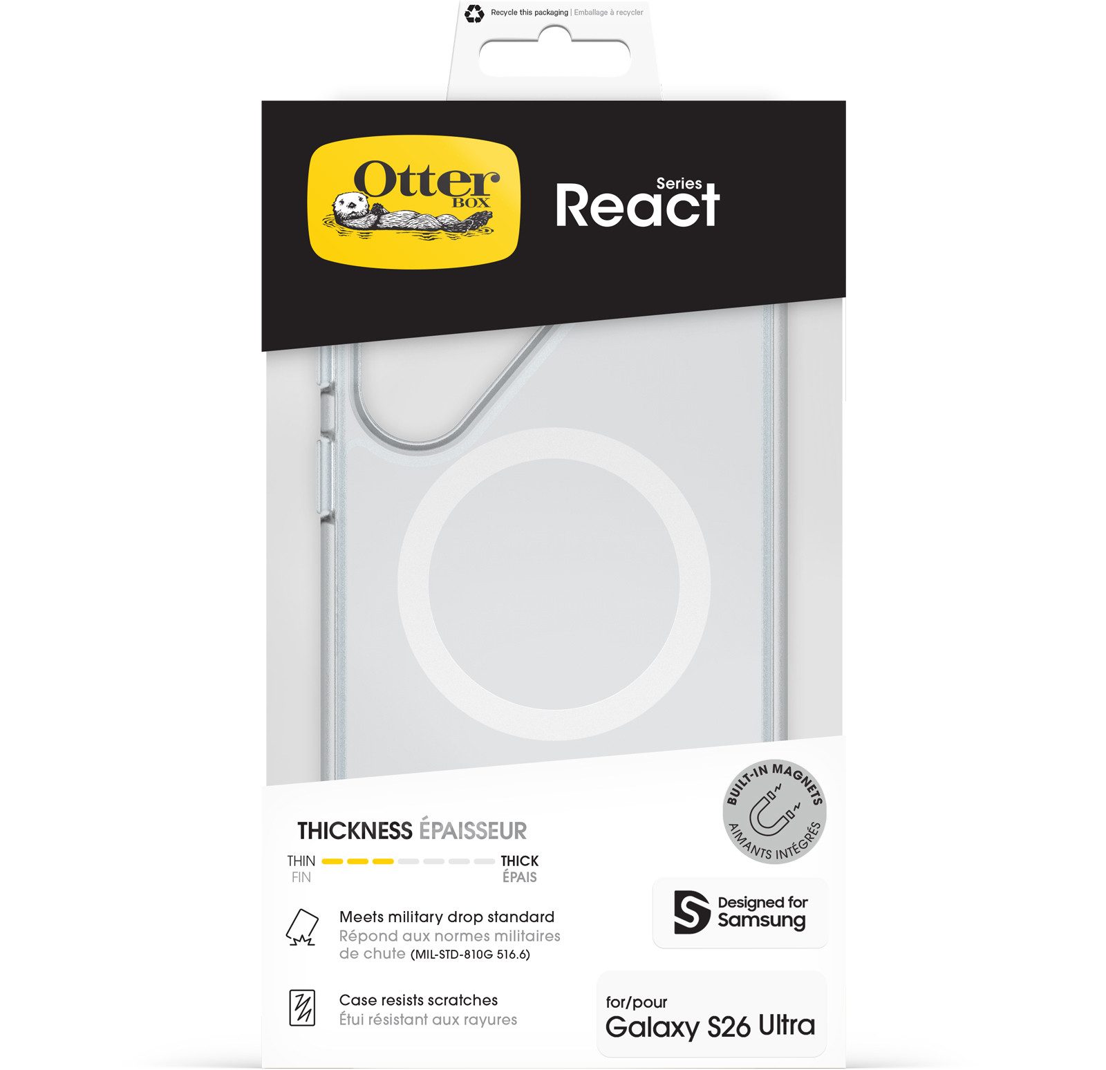Otterbox Handyhülle React Series Magnets für Samsung Galaxy S26 Ultra, Backcover, Schutzhülle, Handyschutzhülle, Case, Schutzcase, stoßfest – Bild 5 von 5