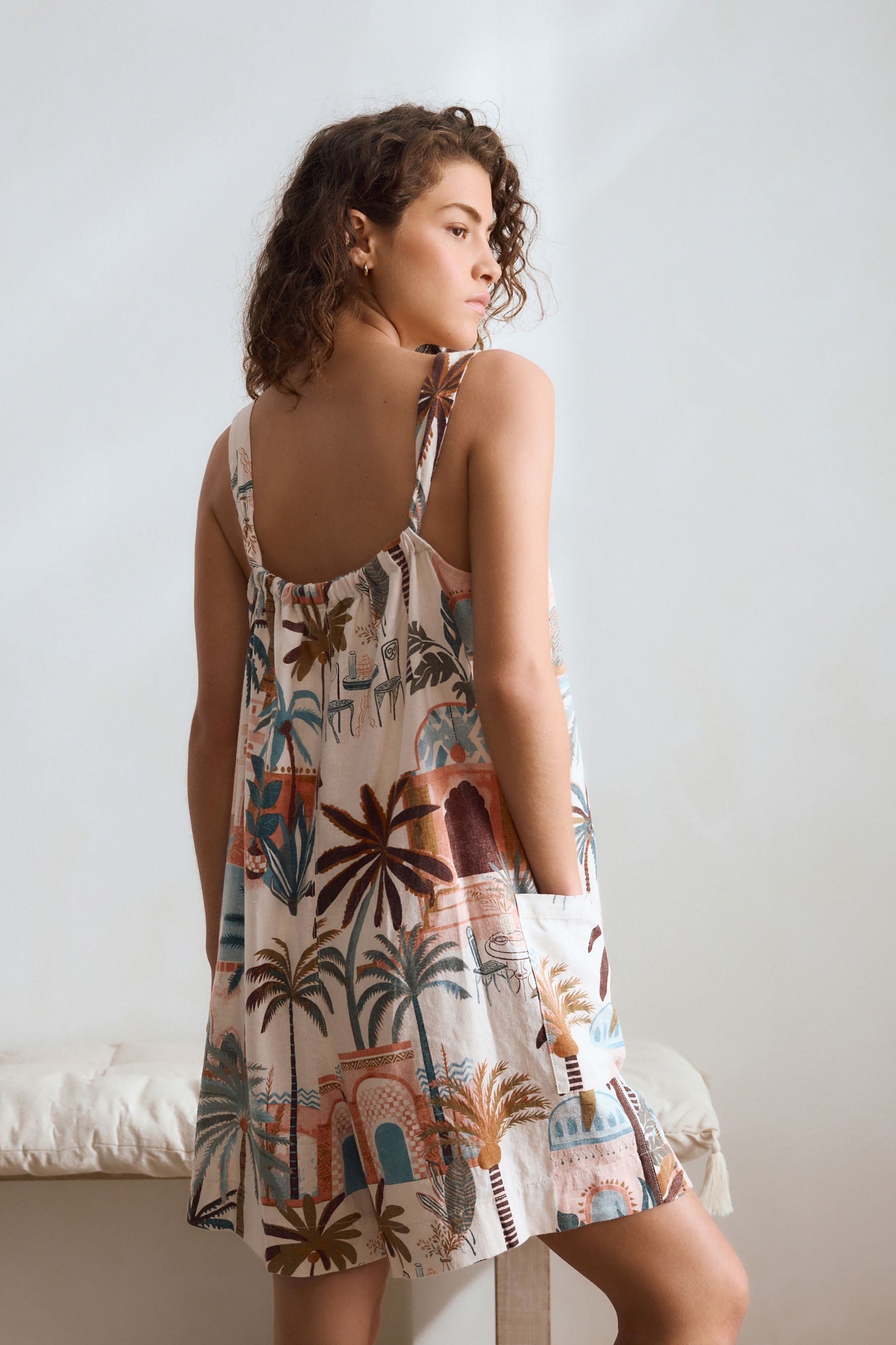 Next Playsuit Overall aus einer Leinenmischung günstig online kaufen