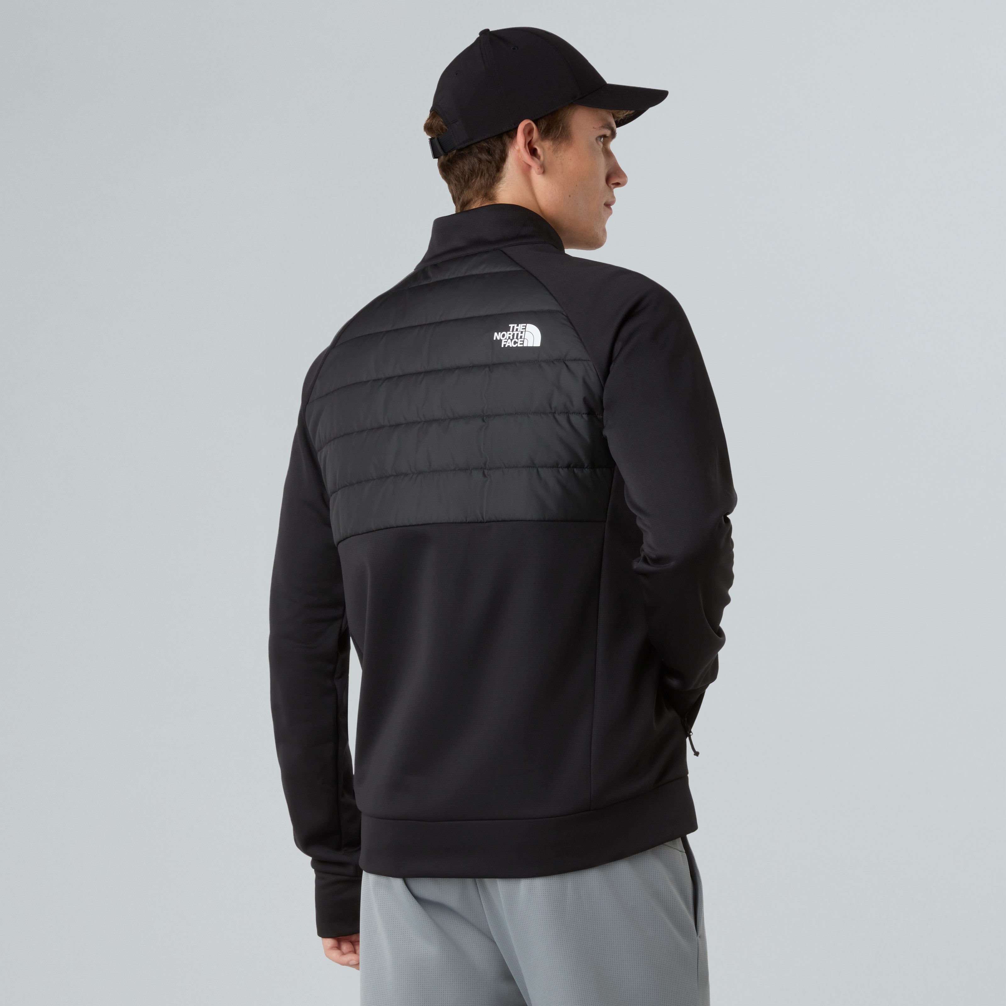 The North Face Fleecejacke M REAXION 2.0 FLEECE HYBRID FULL ZIP JAC sportlicher Stil, leichte Synthetik-Isolierung, mit Reißverschluss