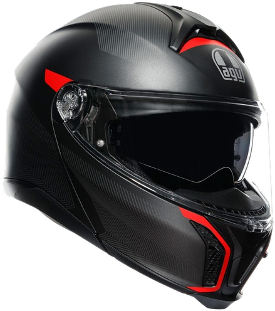 AGV Motorradhelm Tourmodular Frequency Helm, vorbereitet für Kommunikationssystem,integriertes Sonnenvisier