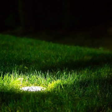 LETGOSPT LED Einbaustrahler LED Bodeneinbaustrahler, GU10 Bodeneinbauleuchte für Außen, LED wechselbar, Bodenlampe Außen, bis zu 2000 kg belastbar, Edelstahl rund/quadrat