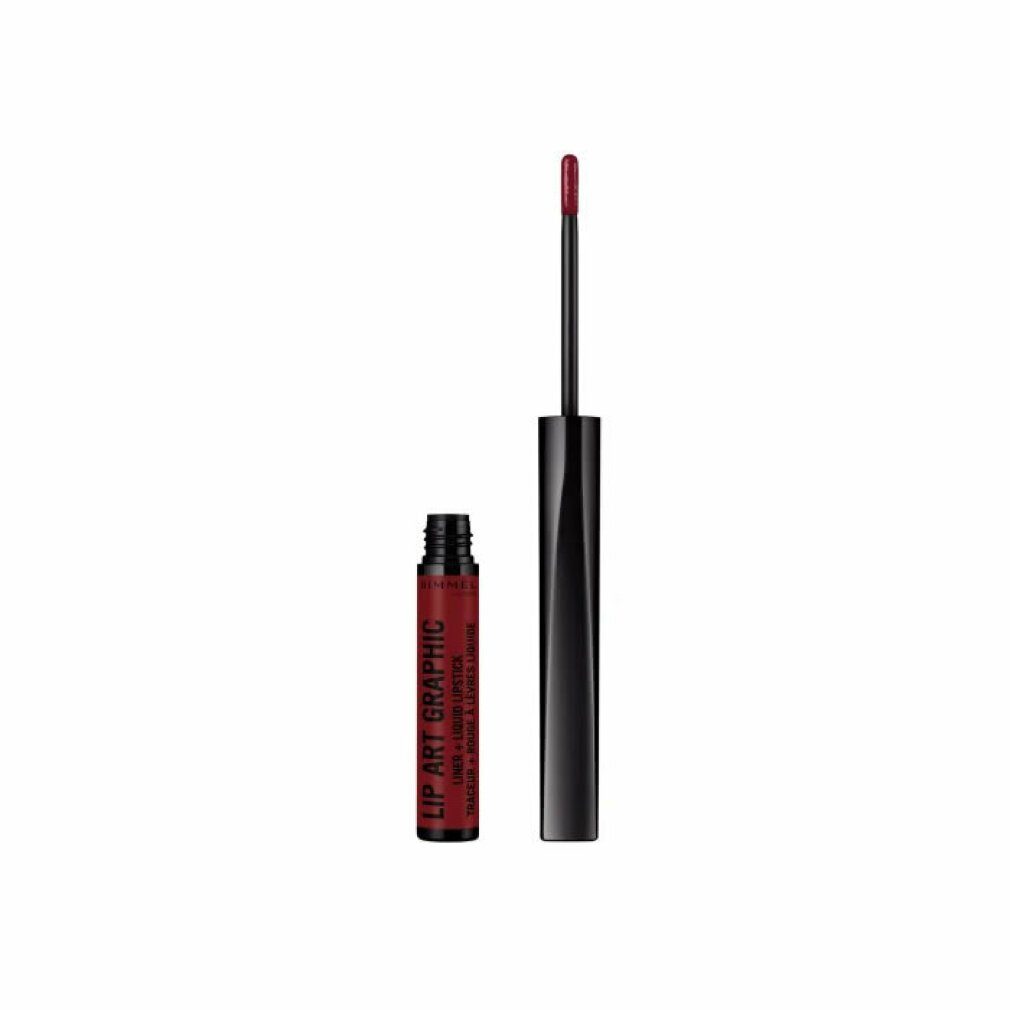 Rimmel London Lippenstift Lip Art Graphic Liner&Liquid Lipstick 810 Be Free