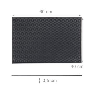 Fußmatte Gummi Fußmatte, relaxdays, Höhe: 5 mm