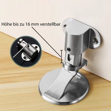 Ailiebe Design Türstopper (kleben oder bohren), Magnet Edelstahl selbstklebend höhenverstellbar Türfeststeller