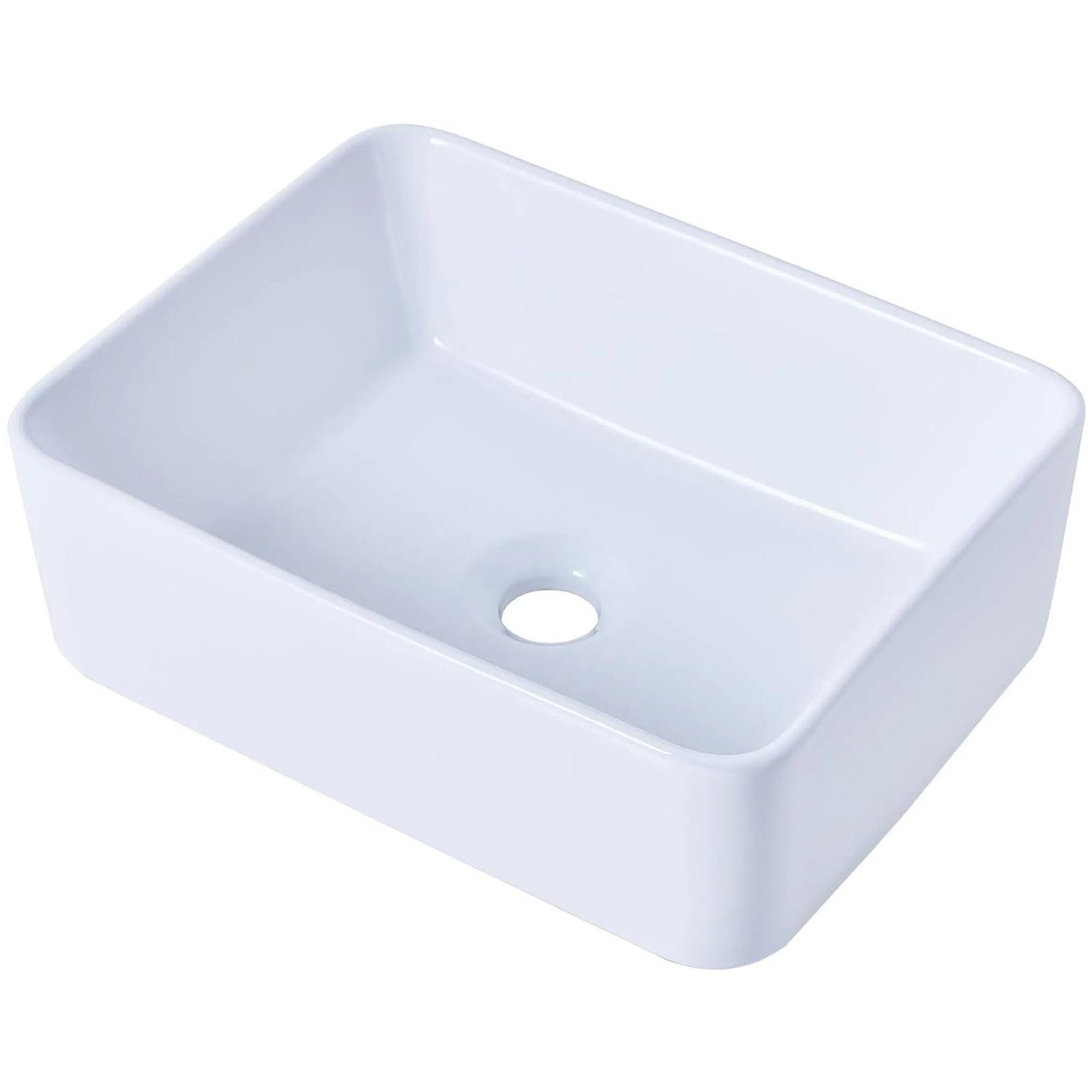 OUNUO Waschbecken Keramik-Waschtisch, rechteckig/oval, für Bäder/Waschräume günstig online kaufen