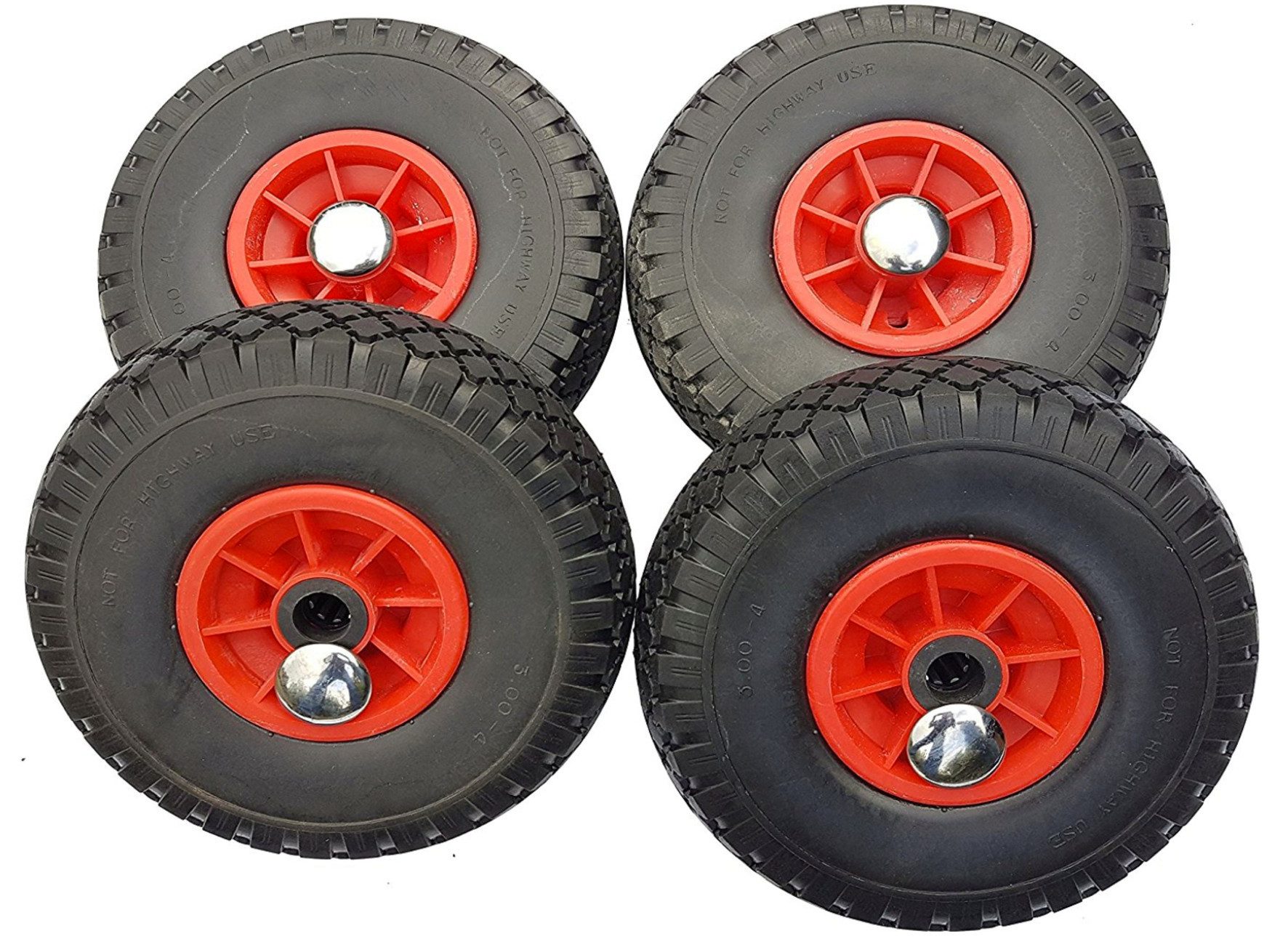 Frosal Ersatzrad FROSAL Ersatzrad mit Achsstopfen - PU Rad Nabe 25mm/75mm pannensicher (4 St)