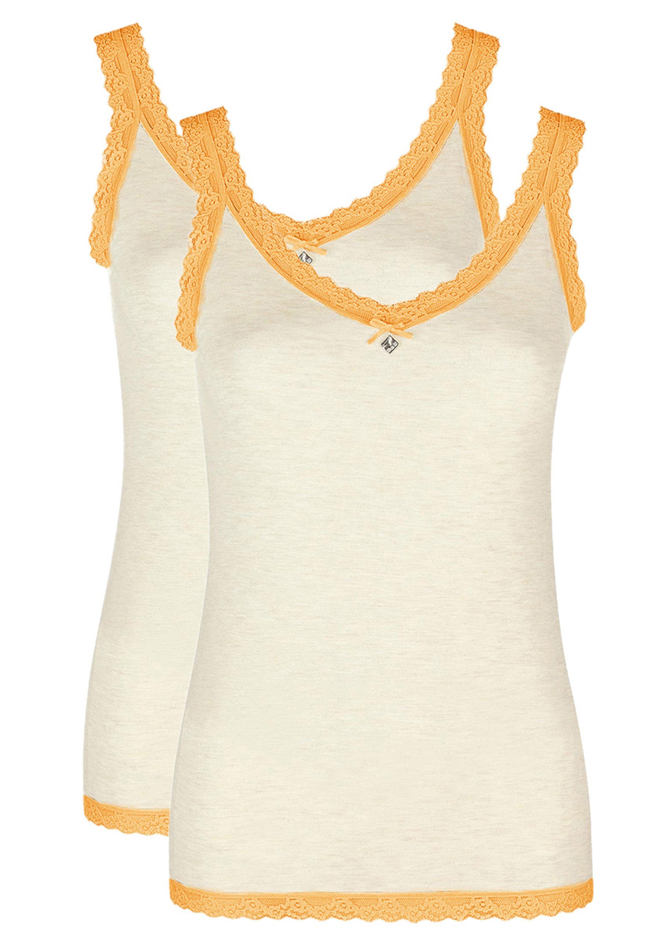 2er der Perfekte Kim Unterhemd Design, auf Shirt Sahara Angenehm Passform, 2-St) modischen Pack Haut like - it! (Spar-Set, Im