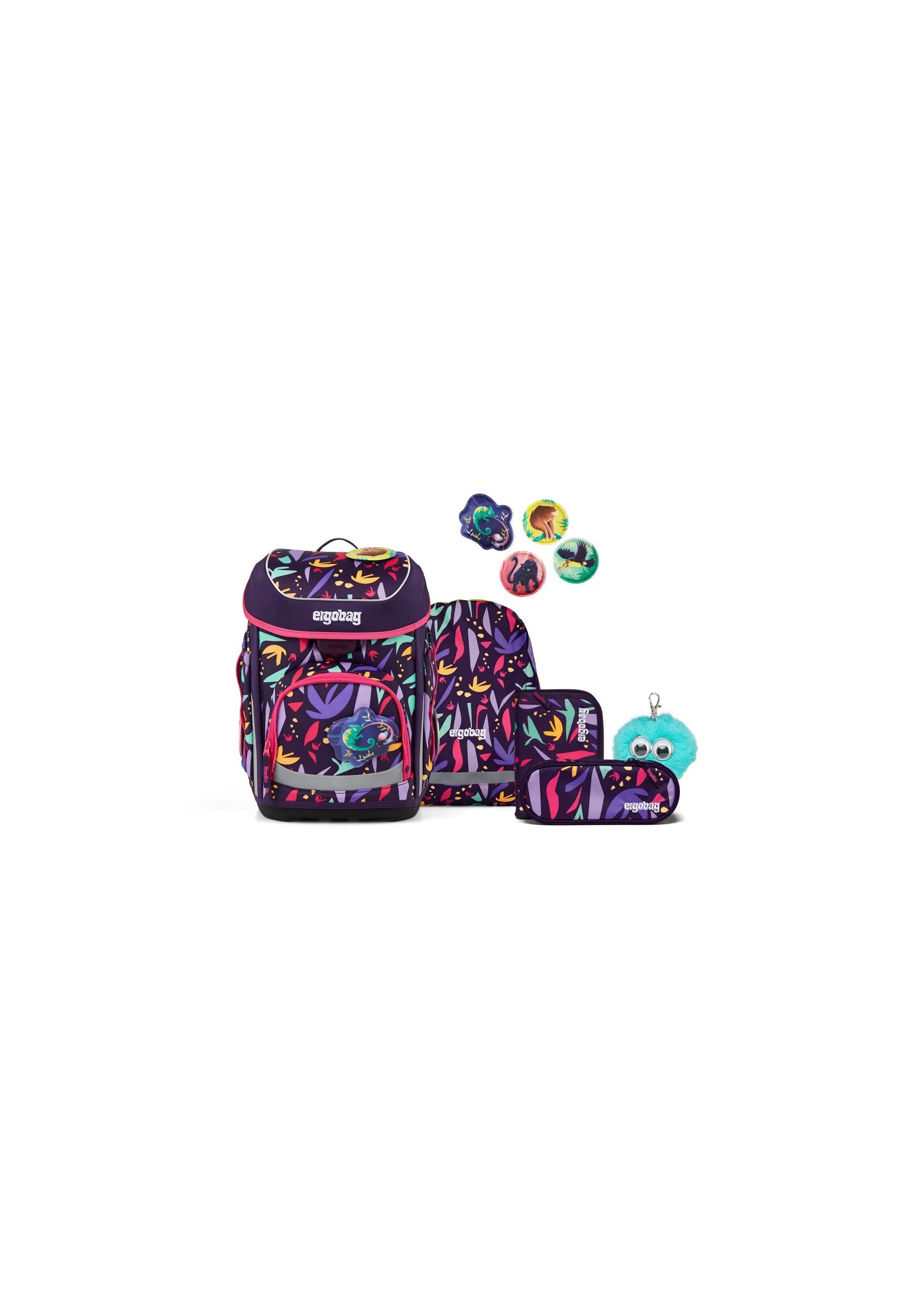 ergobag Schulranzen cubo Bundle Set (6-tlg., 6-teiliges Set), größenverstellbares Rückensystem