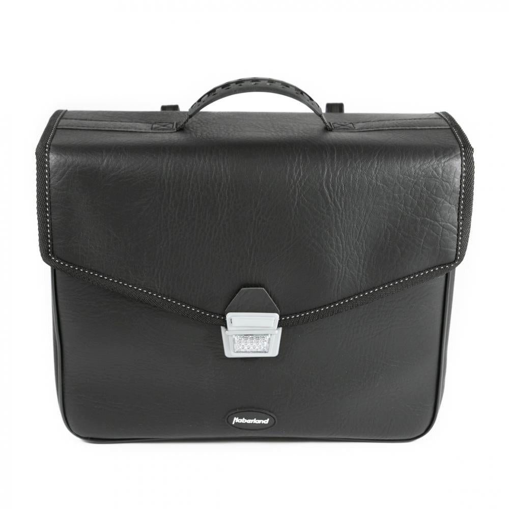 Haberland Fahrradtasche Haberland Einzeltasche Kunstleder 14l Hans schwarz - formstabile Fahrr