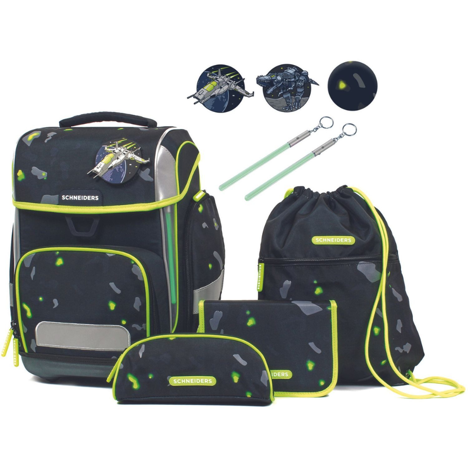 Schneiders Vienna Schulranzen Ergolite Set 9-tlg. Outer Space