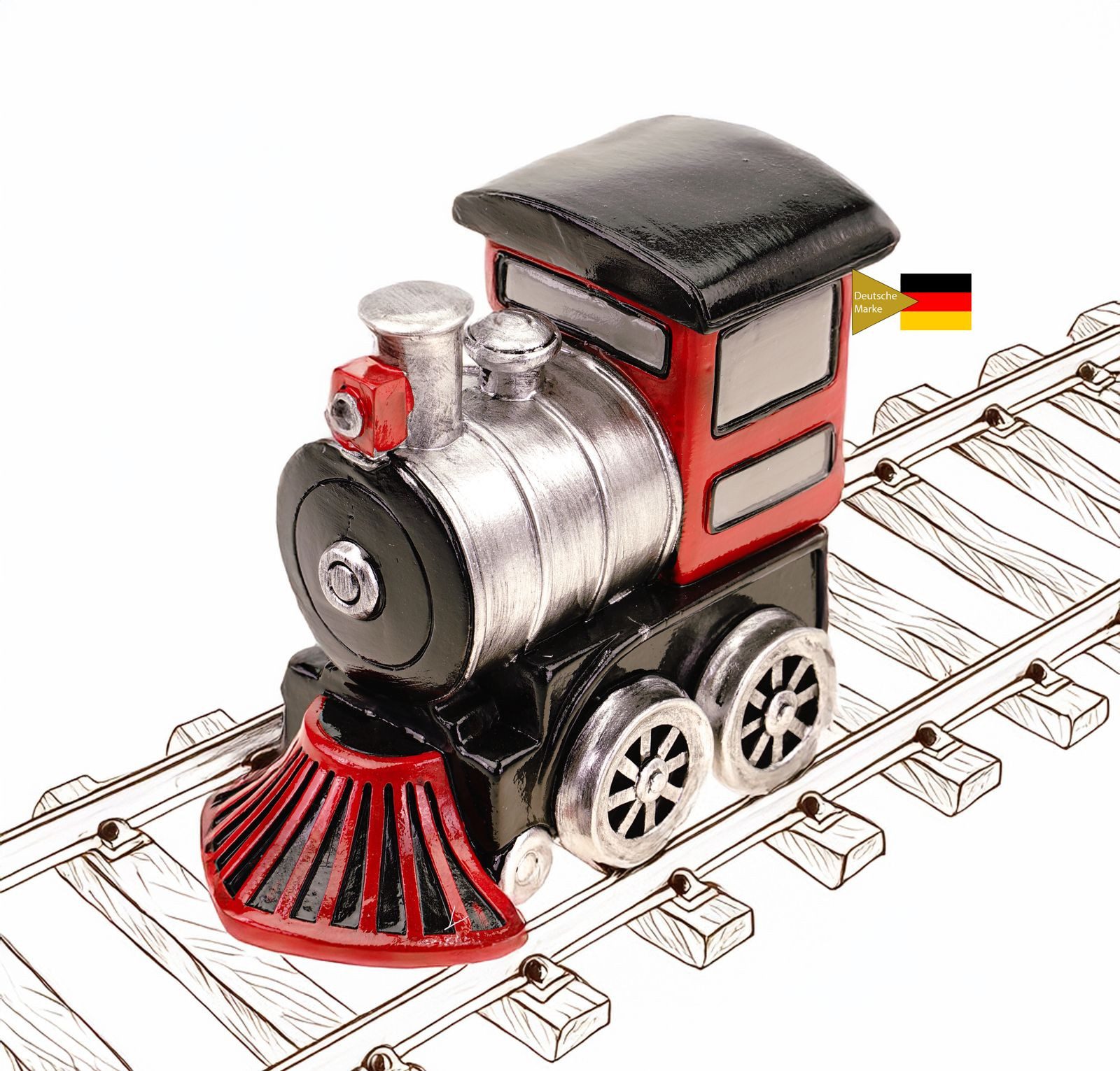 Kremers Schatzkiste Spardose Spardose Eisenbahn Lokomotive günstig online kaufen