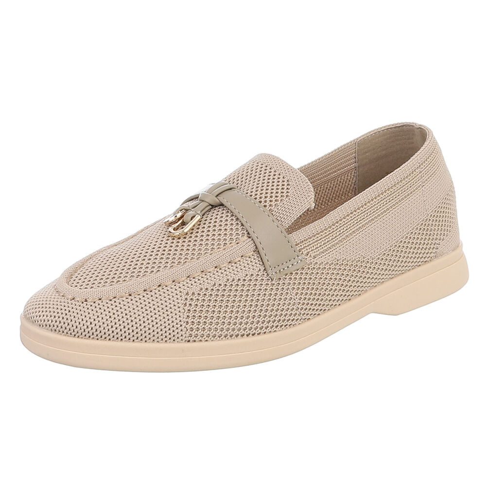 Ital-Design Atmungsaktive Loafers für Damen mit eleganter Schnalle Slipper günstig online kaufen