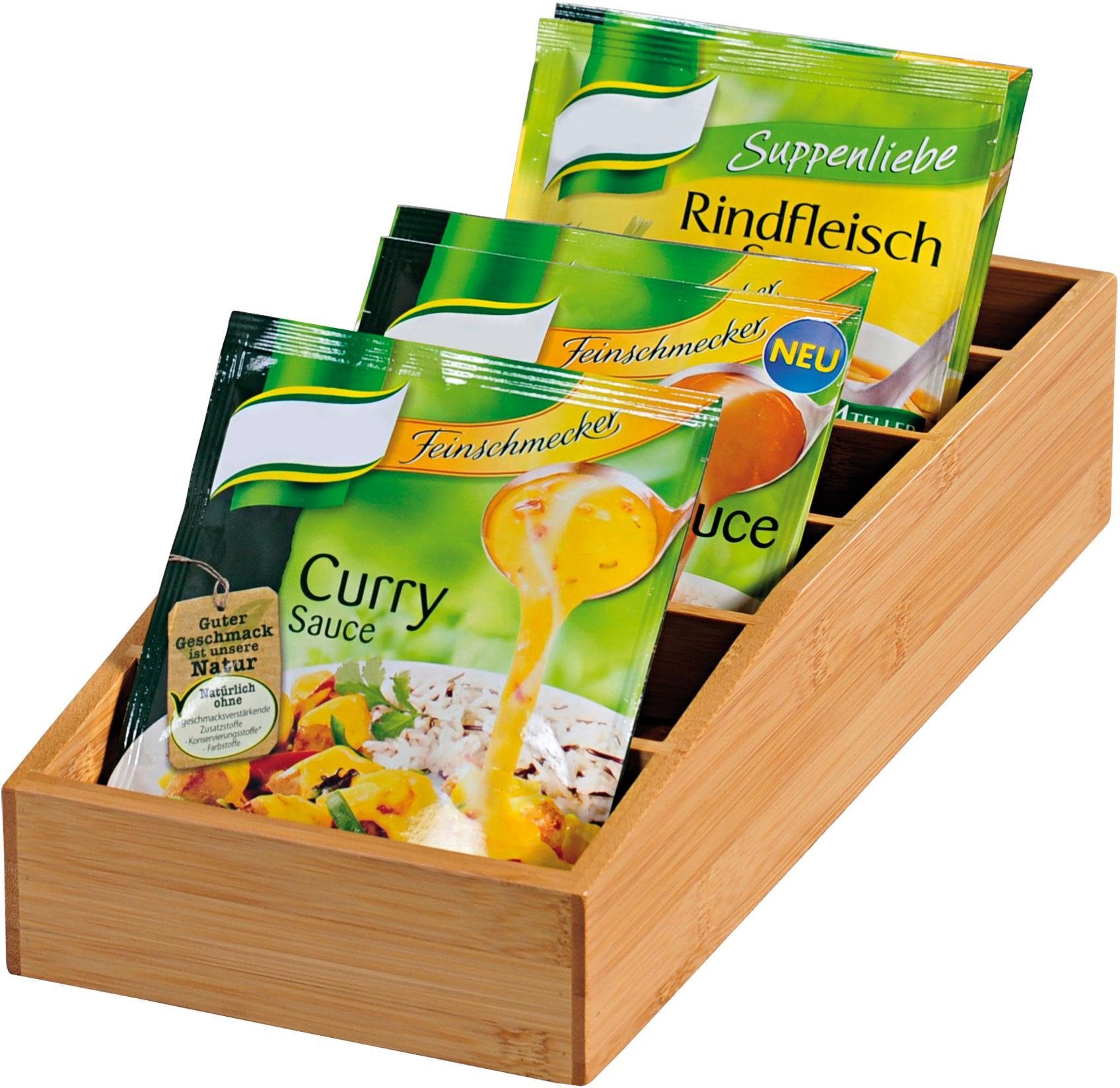 KESPER® Aufbewahrungssystem Aufbewahrungsbox, Bambus, (1-tlg), mit 6 Fächern
