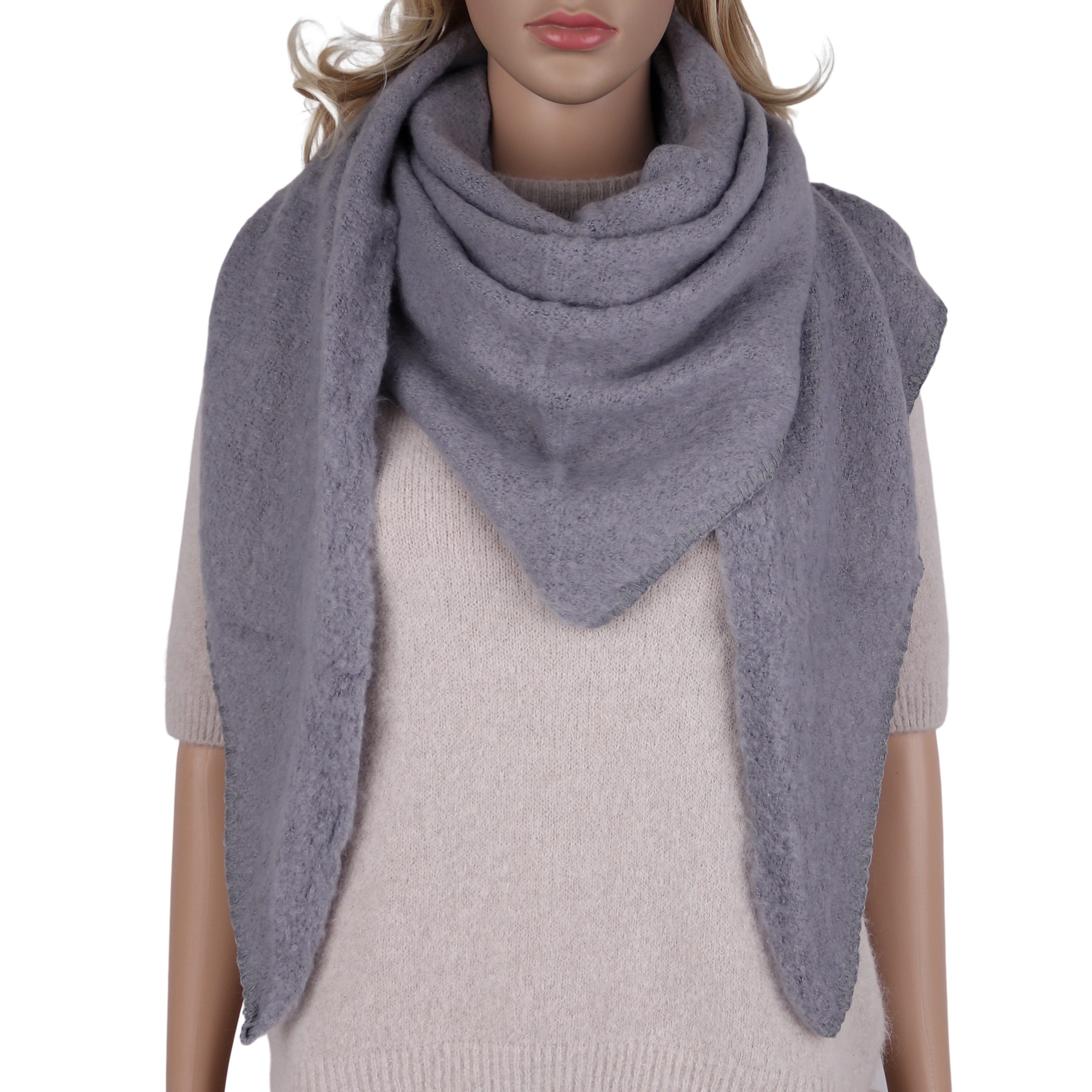 MIRROSI Dreieckstuch kuschliger und warmer Dreiecksschal ca.188x80 cm, (Uni günstig online kaufen