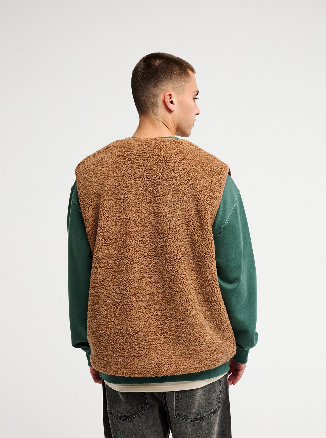 Quiksilver Fleeceweste für Erwachsene, mit sportlichem Stil, ärmelloses Design, aus Polyester