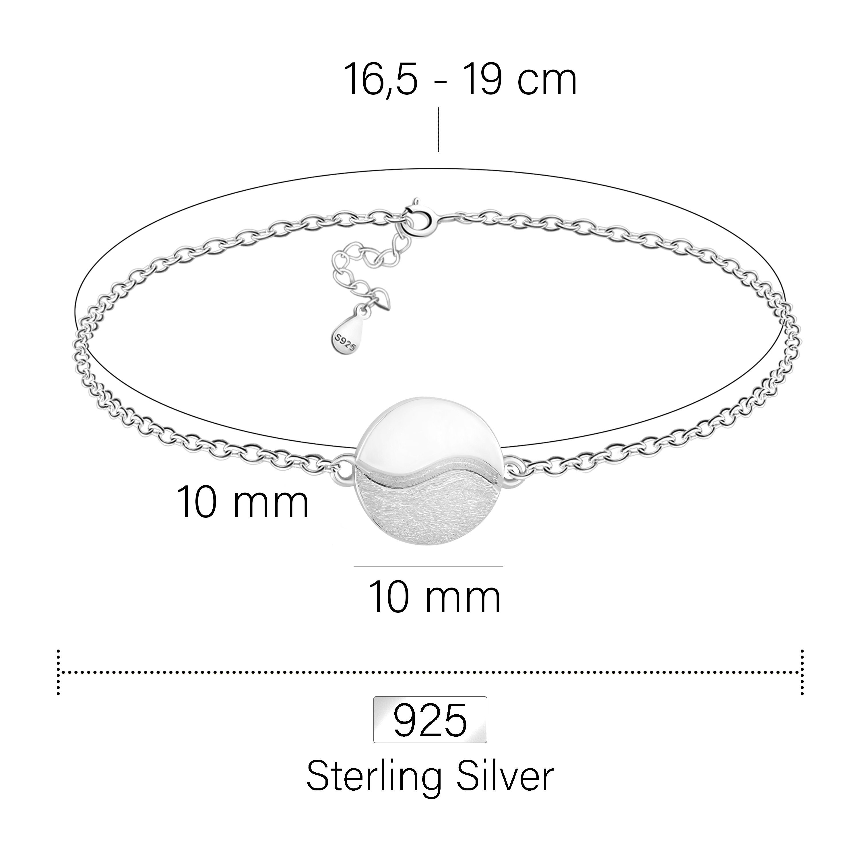 925 Schmuck Damen Ying Milani Sofia Silber Gebürstetes Armband (Armband), Yang