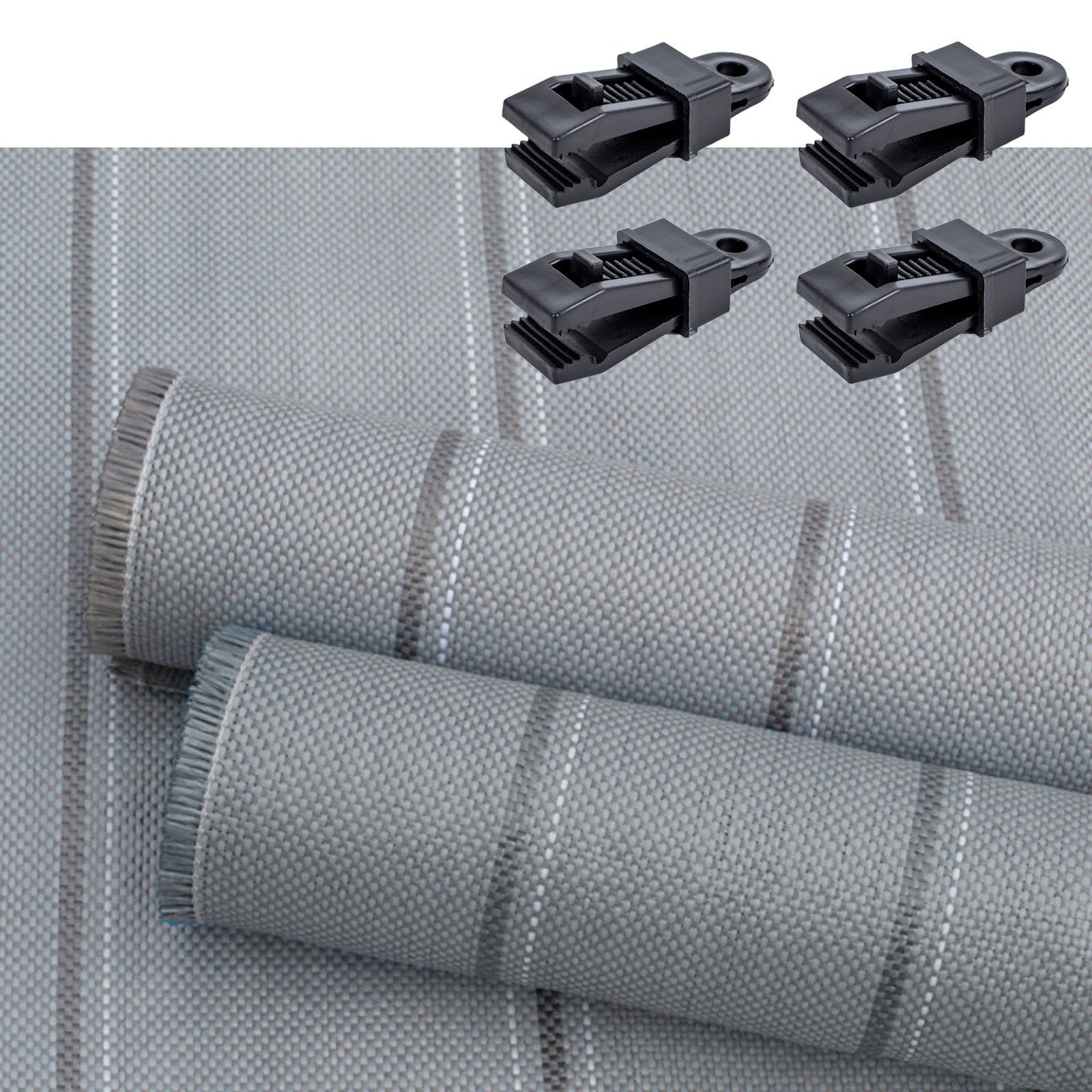 Arisol Zeltteppiche Arisol Vorzeltteppich 250x600cm 100% PP Zeltteppich grau inkl Clips
