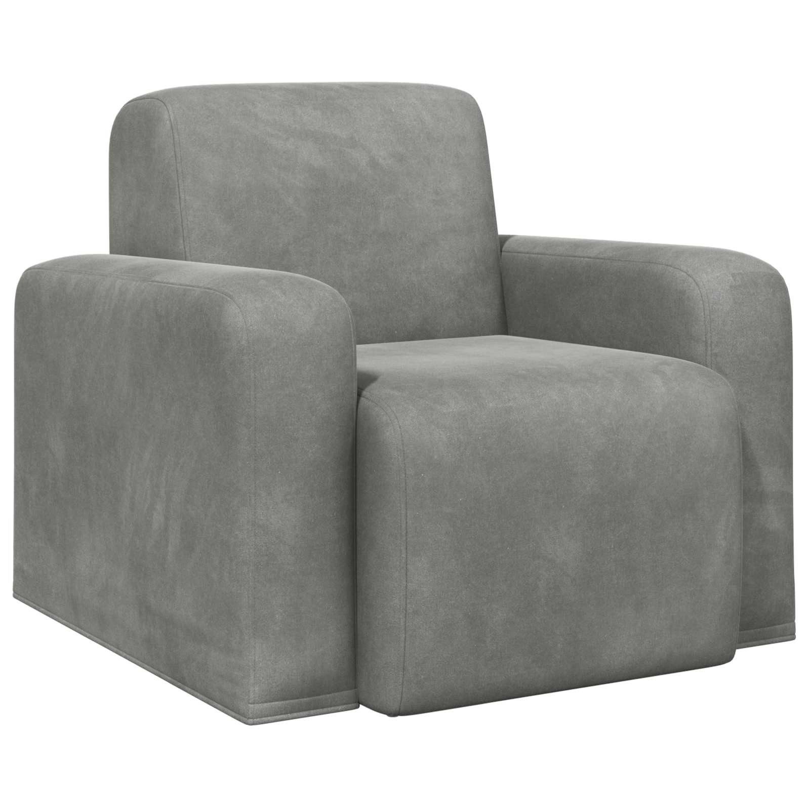 vidaXL Sessel Sessel Hellgrau Samt (1-St)