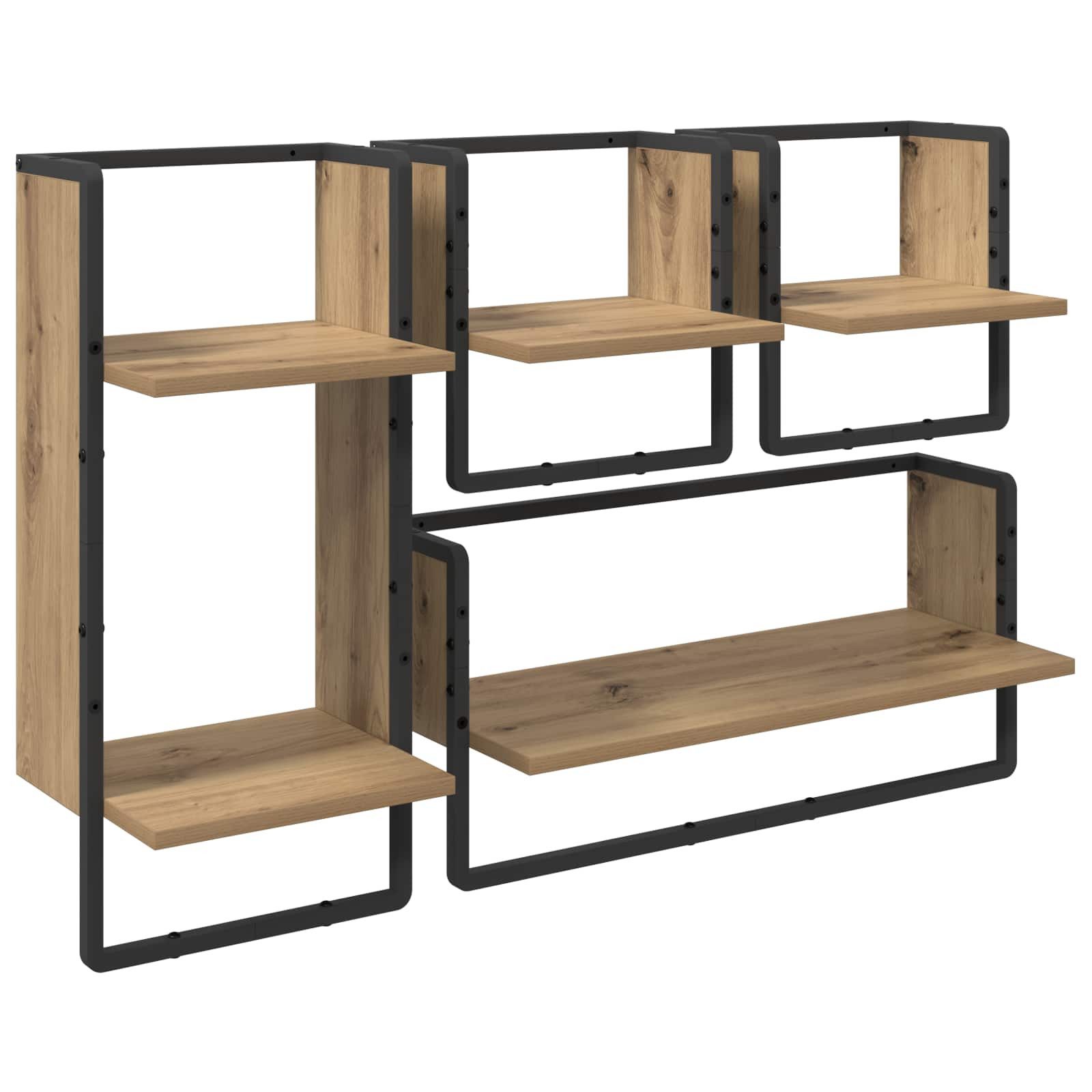 vidaXL Regal Wandregal-Set 4 stk. Artisan-Eiche 65 x 25 x 30 cm, 4-tlg.