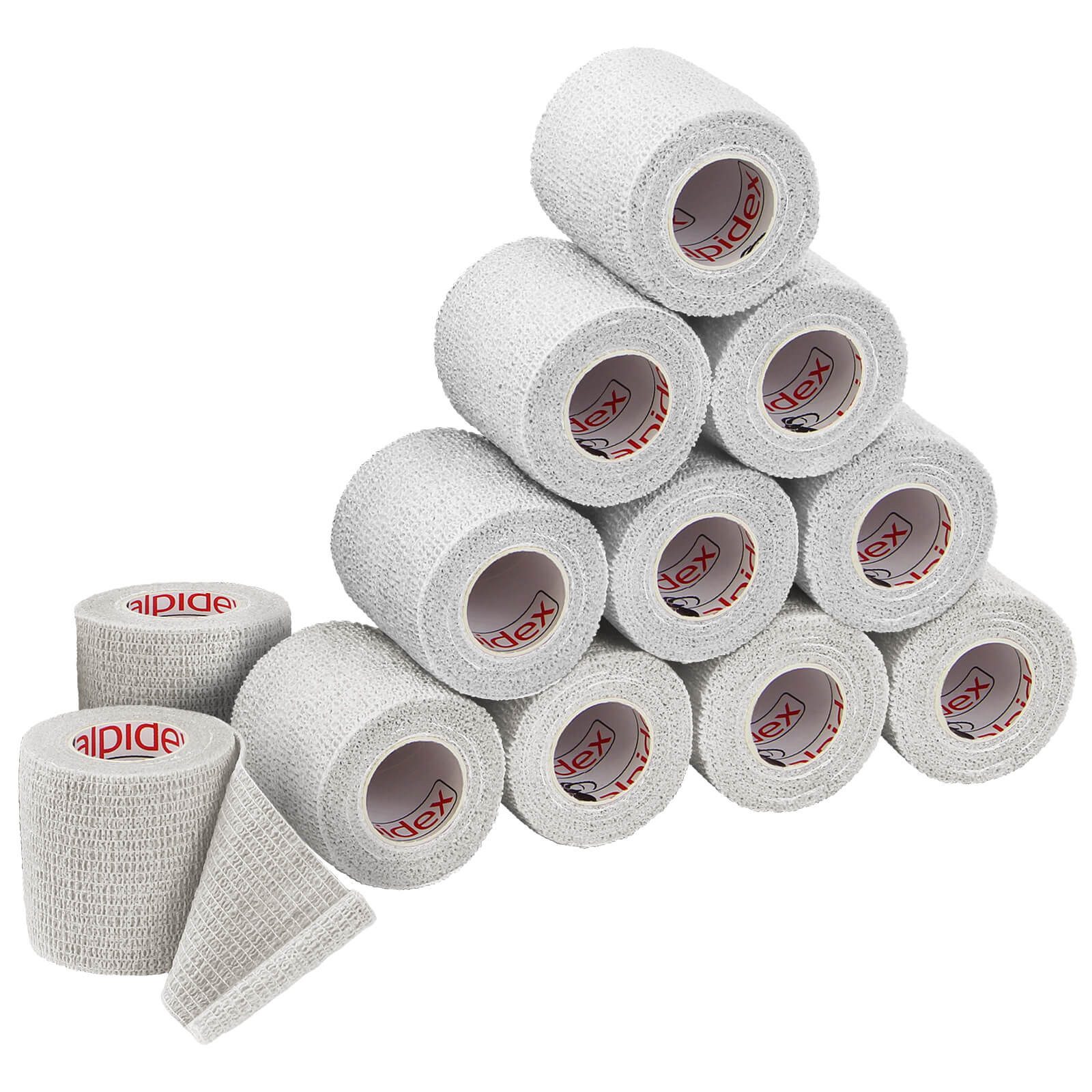 ALPIDEX Bandage 12 Rollen Haftbandage 5 cm x 4.5 m selbstklebender Verband