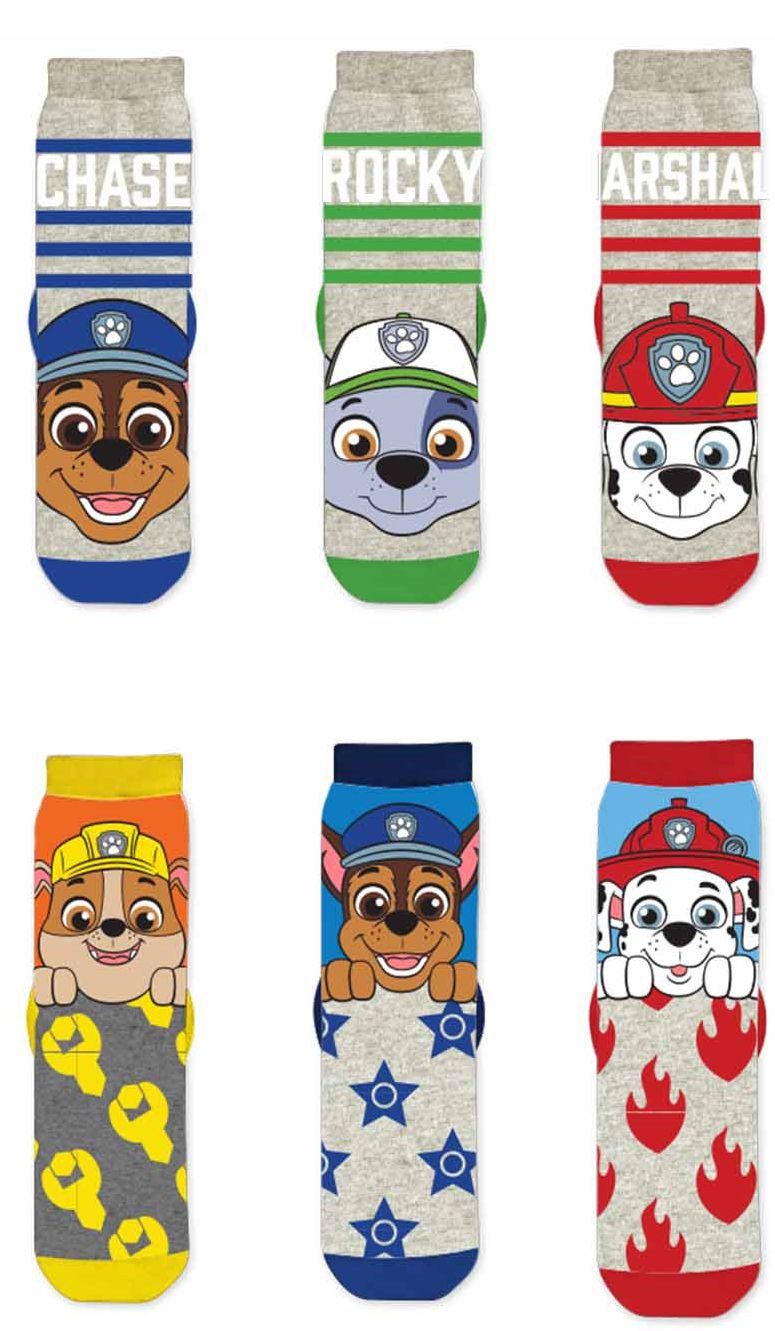 PAW PATROL Basicsocken 6x Jungensocken Strümpfe Kinder Socken Set 23/26 27/30 31/34