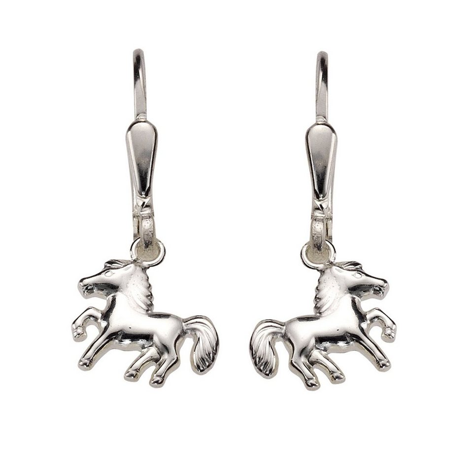 Zeeme Paar Ohrhänger 925 Sterling Silber Motiv Pferde