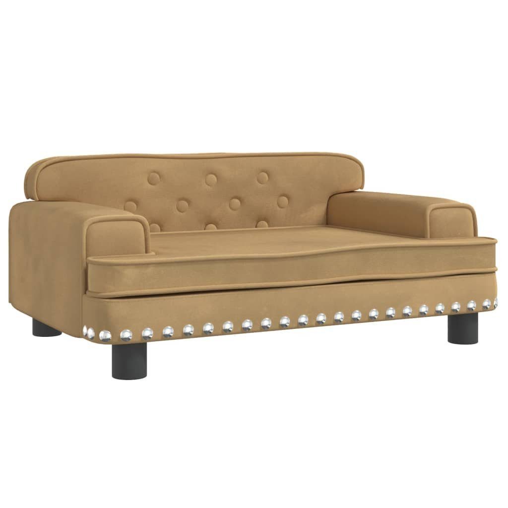 vidaXL Kindersofa 70 x 45 x 30 cm Kindersofa Braun 70x45x30 cm Samt Kindercouch Kindermö