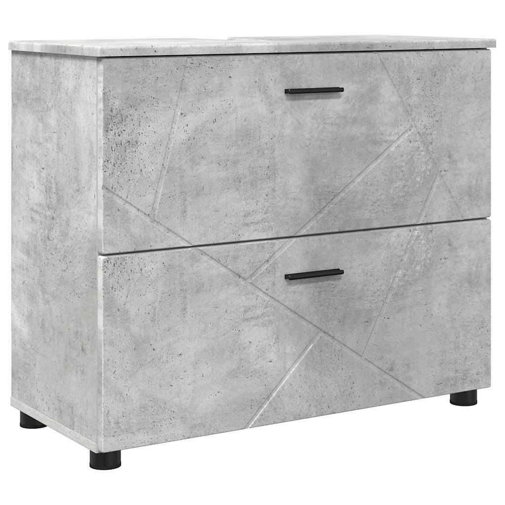 vidaXL Badezimmerspiegelschrank Badezimmer Schrank Betongrau 76,5 günstig online kaufen