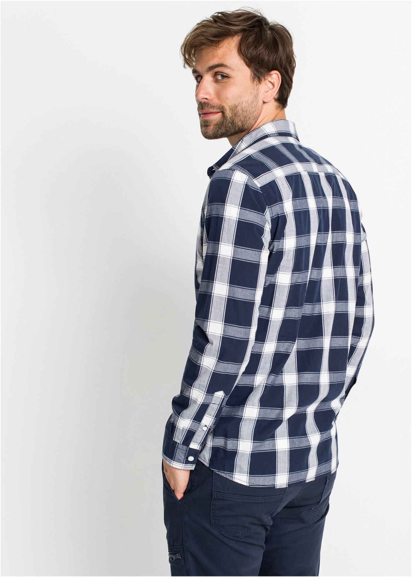 bonprix Langarmhemd Langarmhemd aus reiner Baumwolle günstig online kaufen