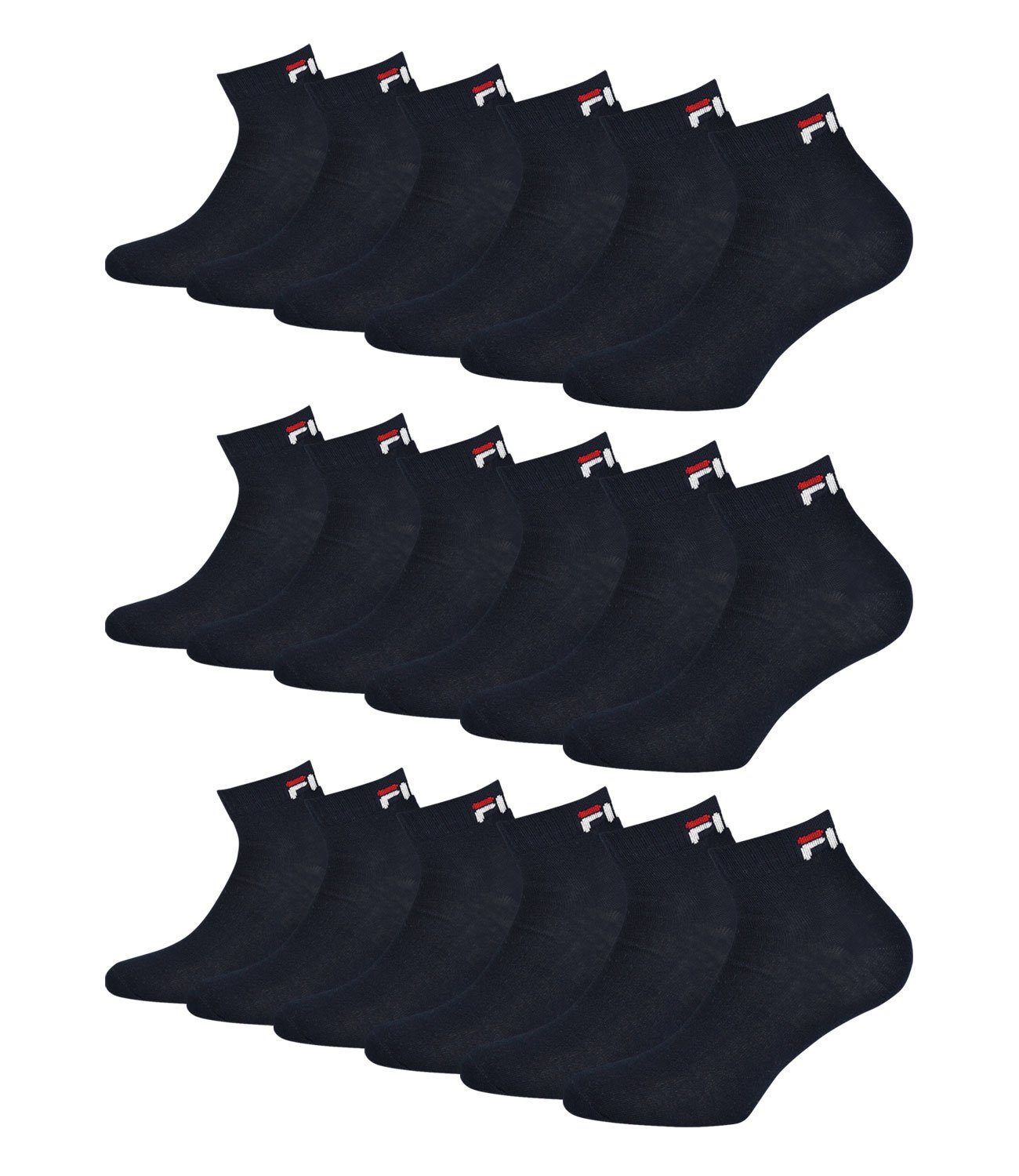 Fila Sportsocken Quarter Socken (9-Paar) mit weichem Rippbündchen günstig online kaufen