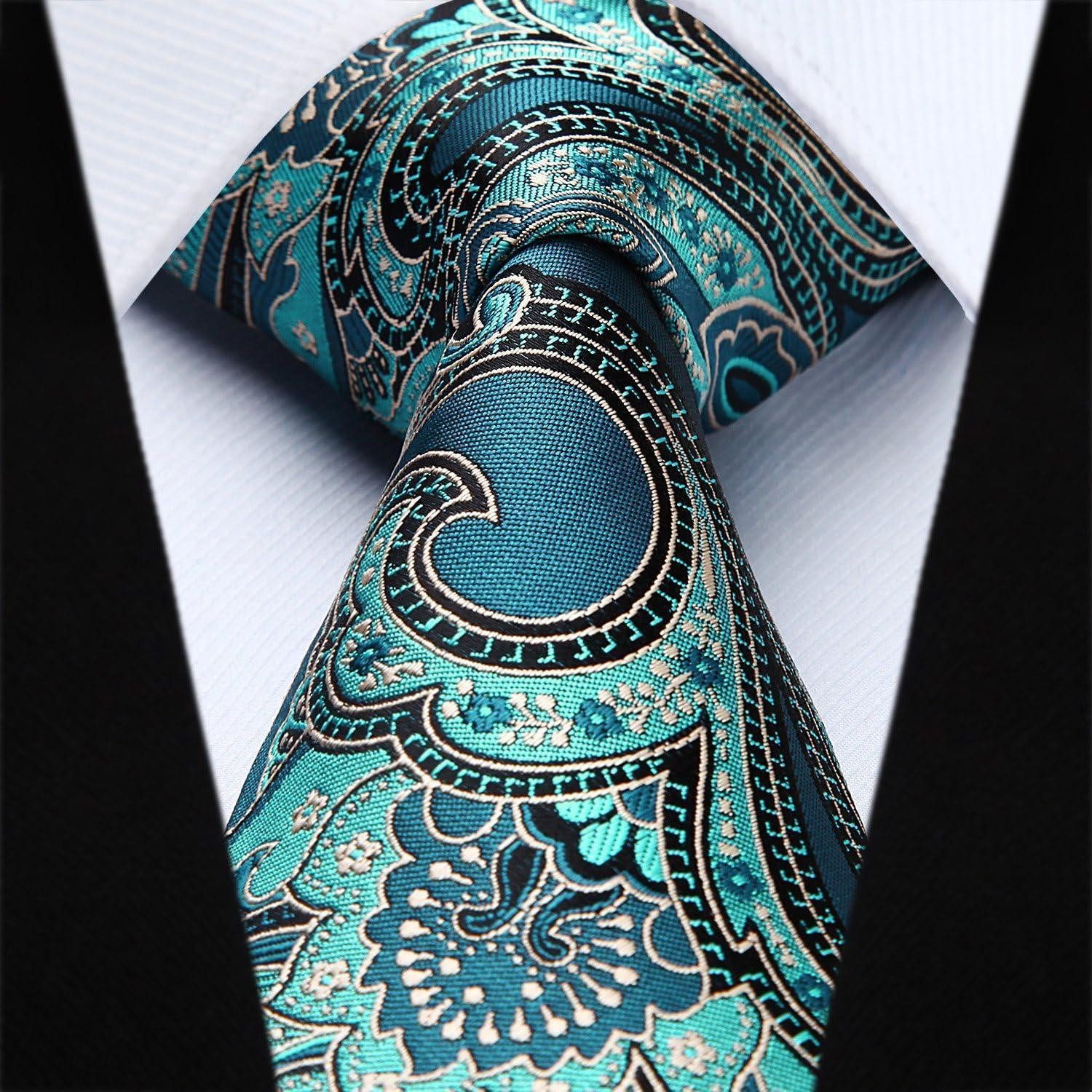 LuxusKollektion Krawatte Krawatte Herren Einstecktuch Set Paisley Blume Hoc günstig online kaufen