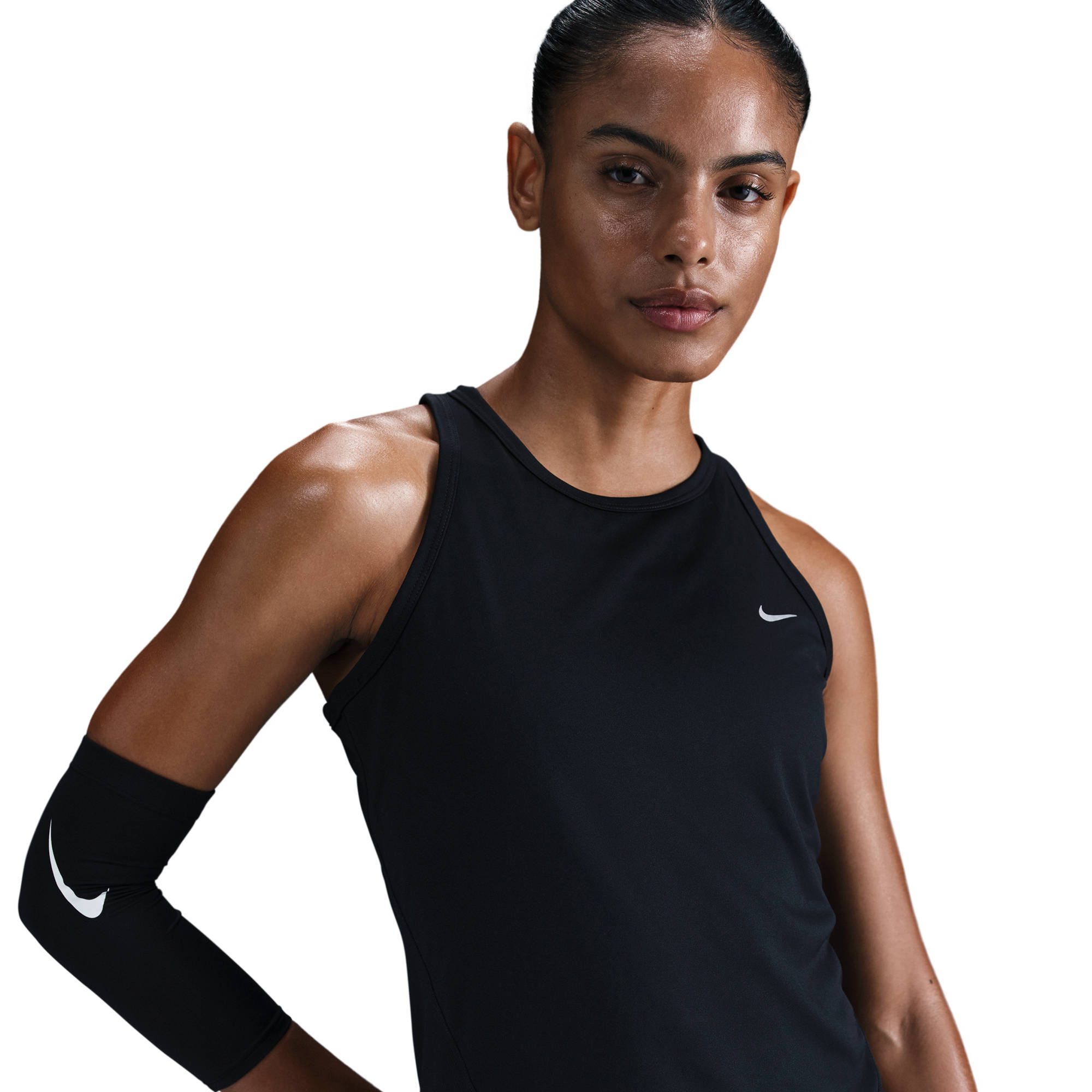 Nike Lauftop W NK TEMPO DF TANK abgerundeter Saum, schweißableitendes Dri-FIT-Material