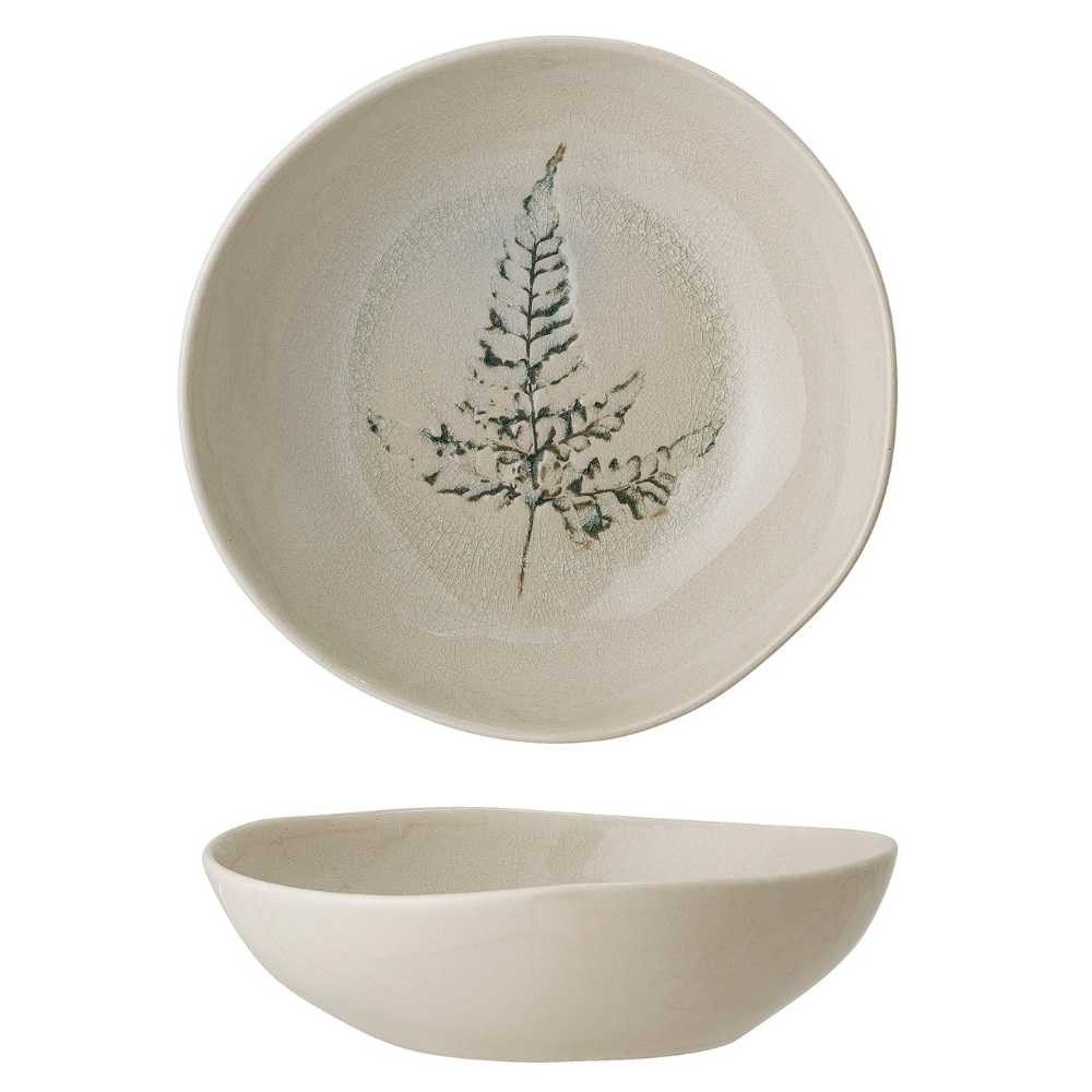 Bloomingville Suppenteller Bloomingville Suppenteller BEA Natur mit Blumen 21 cm
