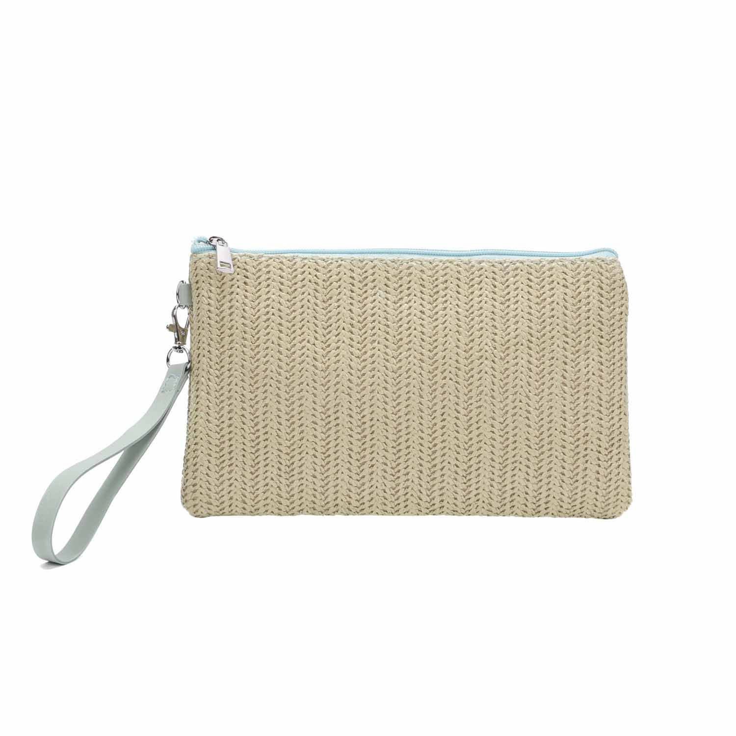 Schultertasche Damen Tasche Strohtasche Strand Geldbörse Handtasche Clutch Smartphone