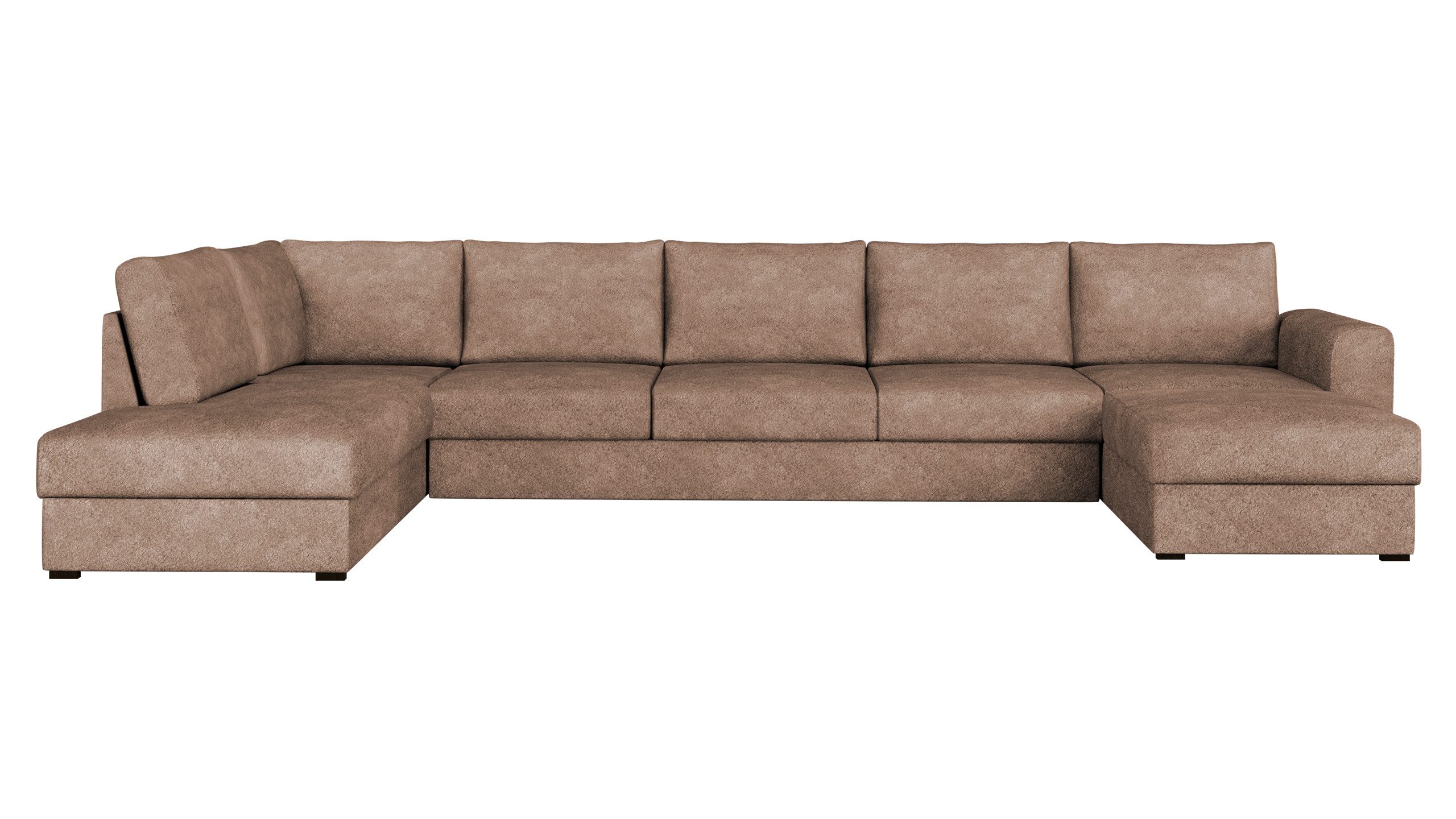 MIRJAN24 Wohnlandschaft Wilma Large, mit zwei Bettkasten und Schlaffunktion, U-Form, 7 Kissen im Set mit Reißverschluss