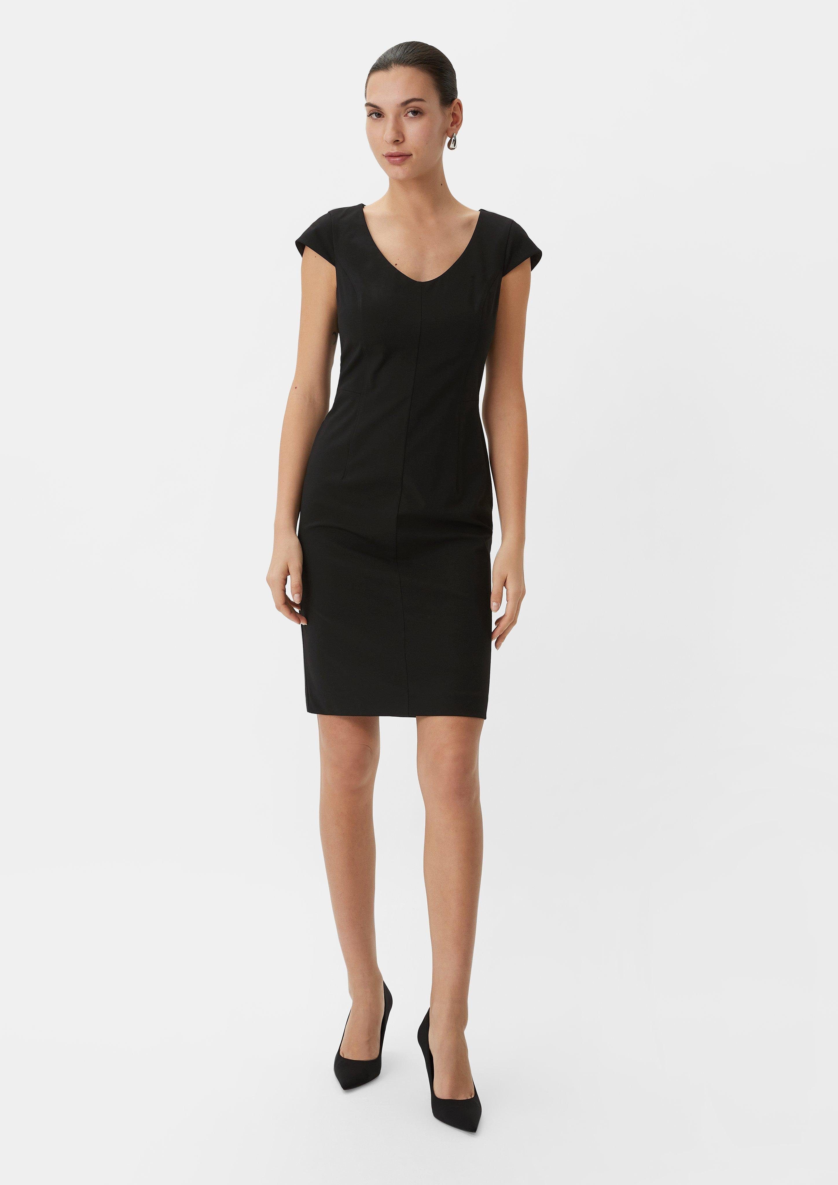 Comma Minikleid Kleid mit Kappärmeln Ziernaht günstig online kaufen