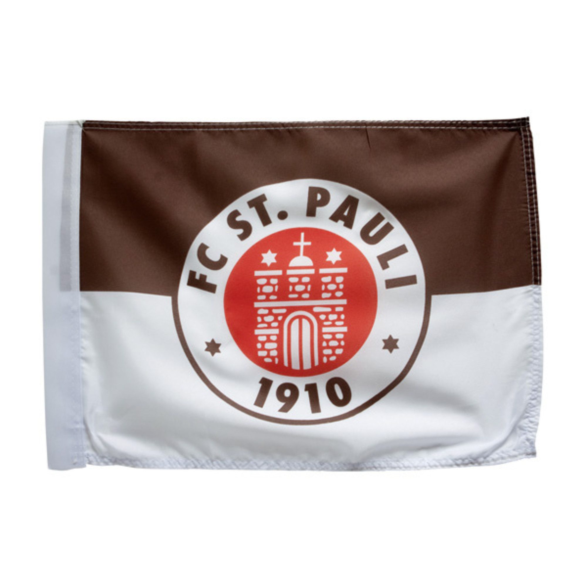 FC St. Pauli Fahne FC St. Pauli - Fahne Logo klein 30x40 cm - braun-weiss