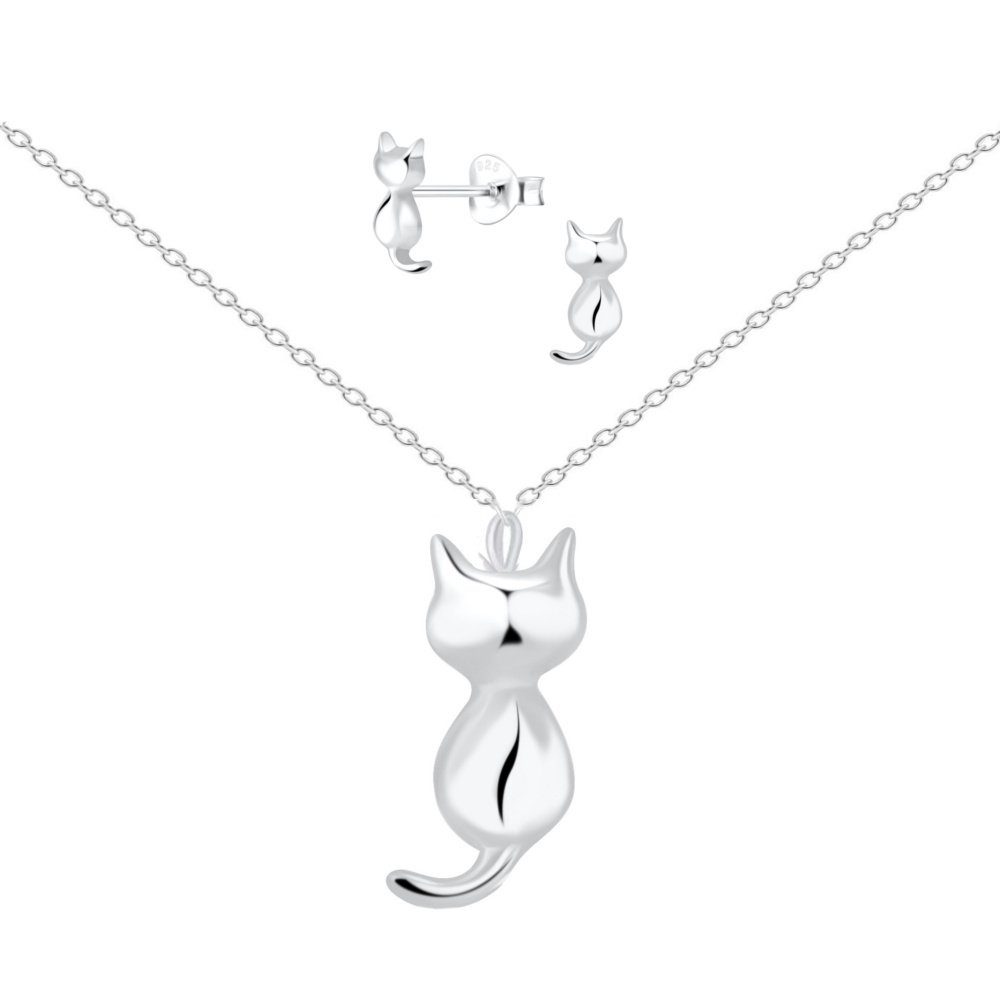 ALEXANDER YORK Schmuckset Kette mit Anhänger, Ohrstecker, Schmuckset, KATZE günstig online kaufen